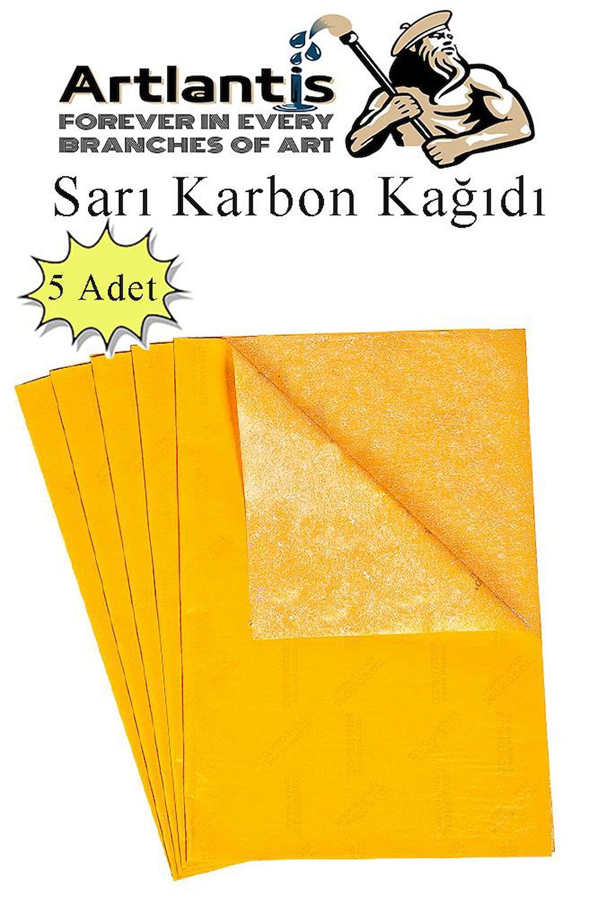 Sarı Karbon Kağıdı A4 5 Adet 21x29,7 cm Kopya Kağıdı Transfer Kağıdı Renkli Karbon Kağıdı