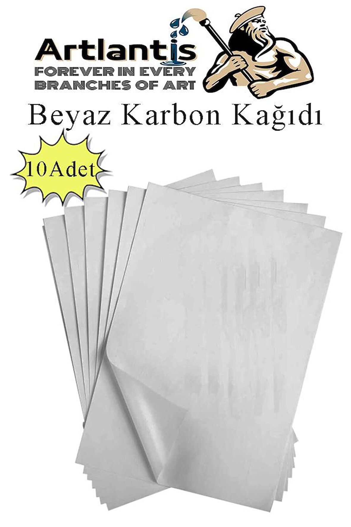 Beyaz Karbon Kağıdı A4 10 Adet 21x29,7 cm Kopya Kağıdı Transfer Kağıdı Renkli Karbon Kağıdı