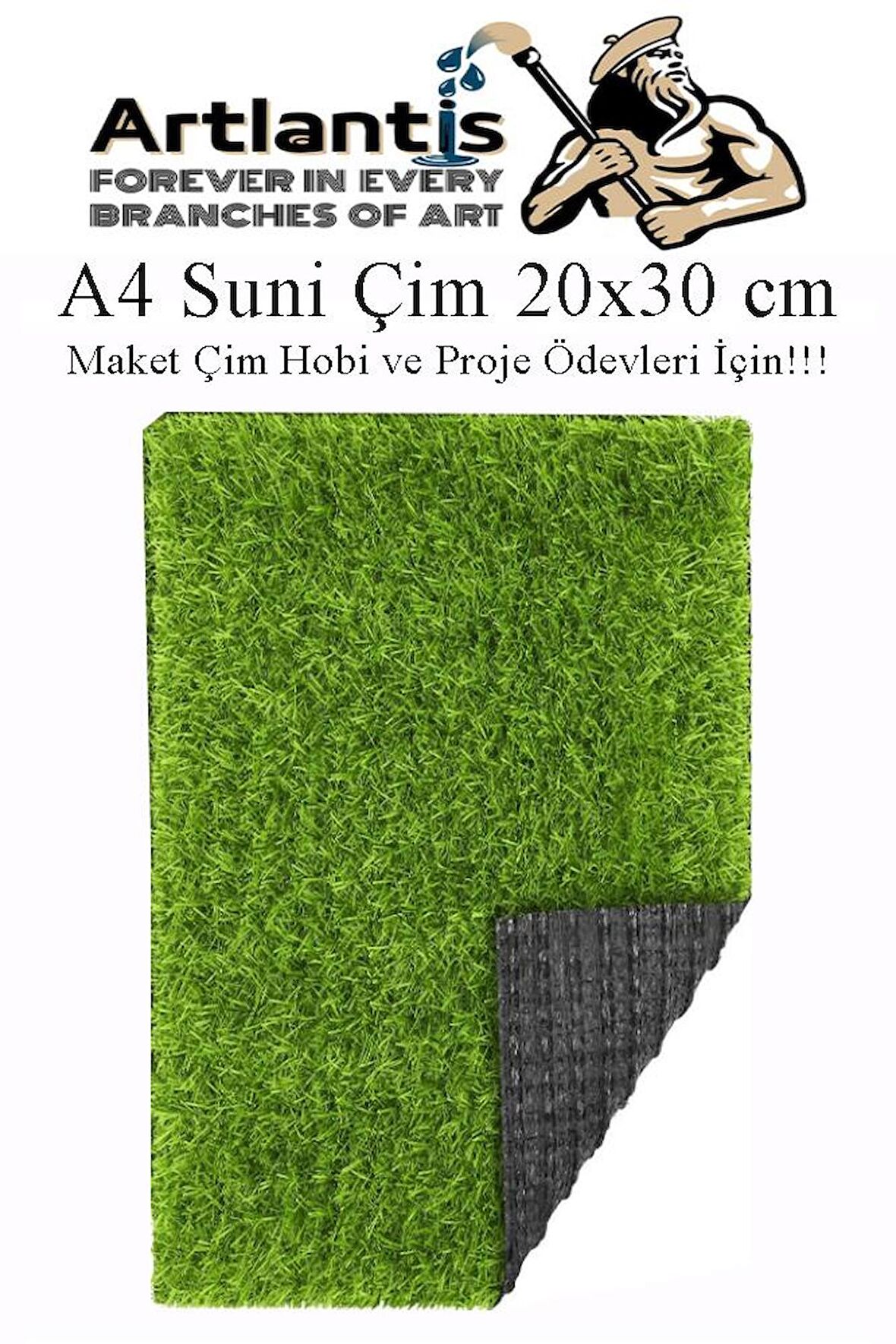 Yapay Çim A4 20x30 cm 1 Adet A4 Boyutunda Maket Çim Dekorati Yapay Çim Halı Teraryum Suni Çim