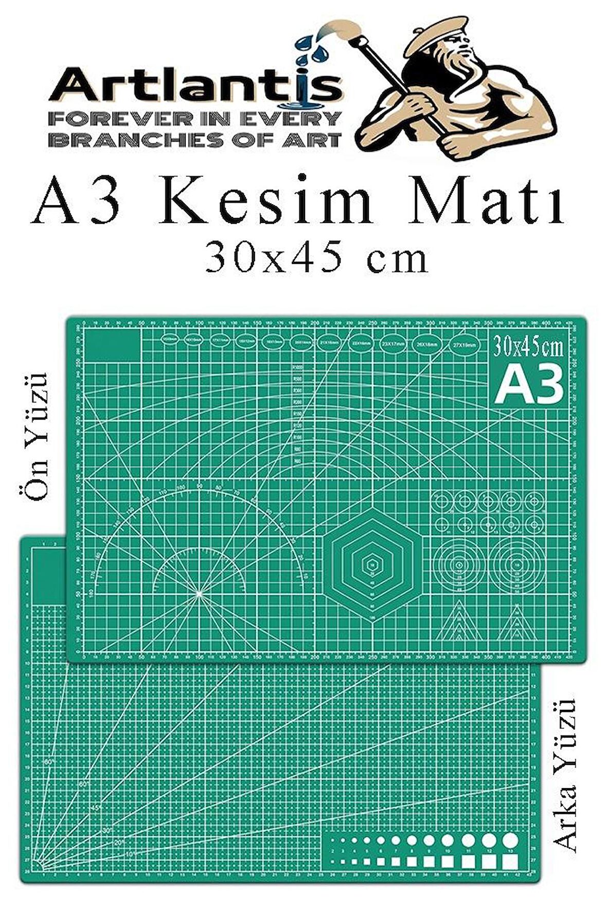 Kesim Matı A3 30X45 cm Çift Taraflı 1 Adet Çizim Matı Kesme Madı Kesim Tablası Kesim Altlığı