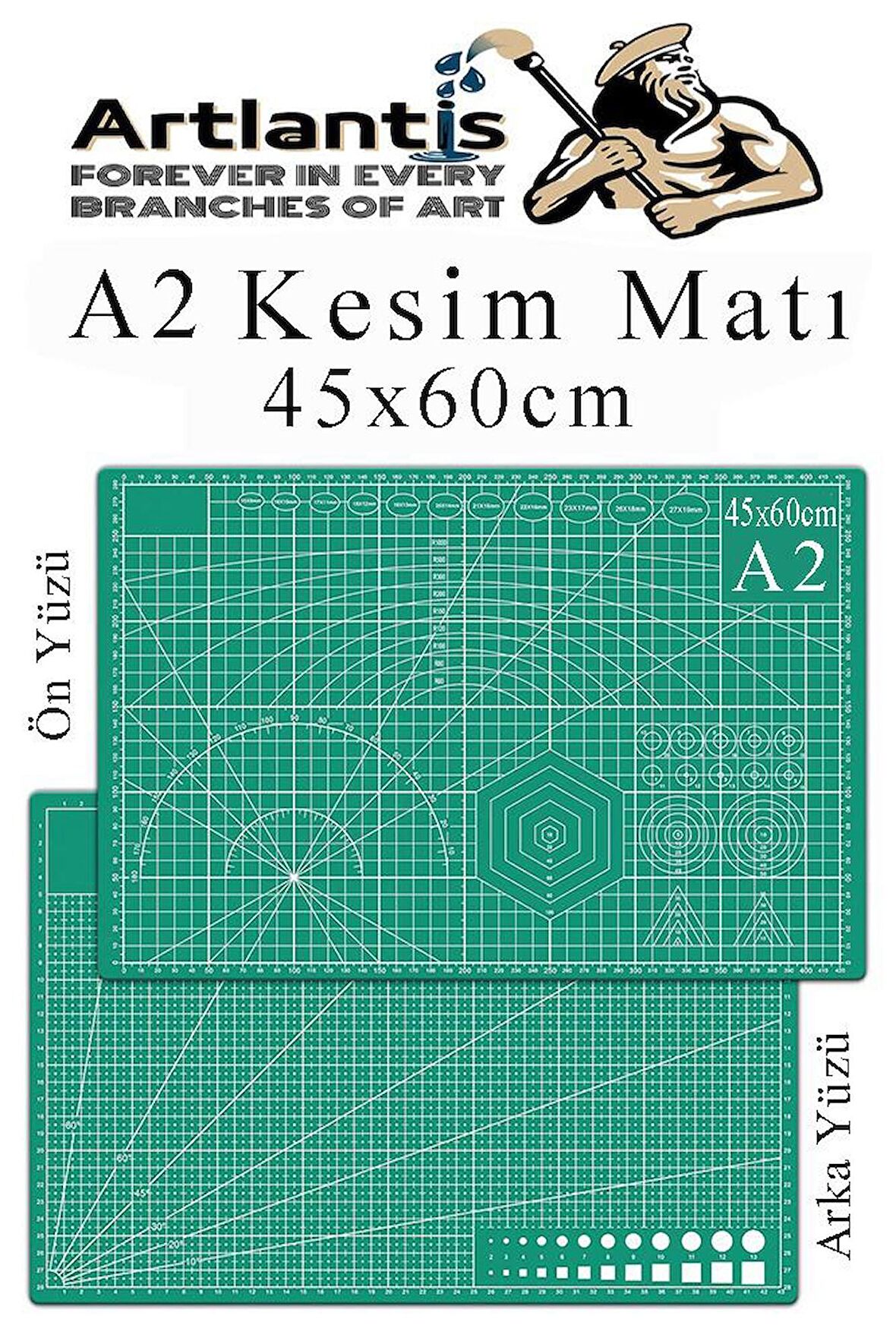 Kesim Matı A2 45x60 cm Çift Taraflı 1 Adet Çizim Matı Kesme Madı Kesim Tablası Kesim Altlığı