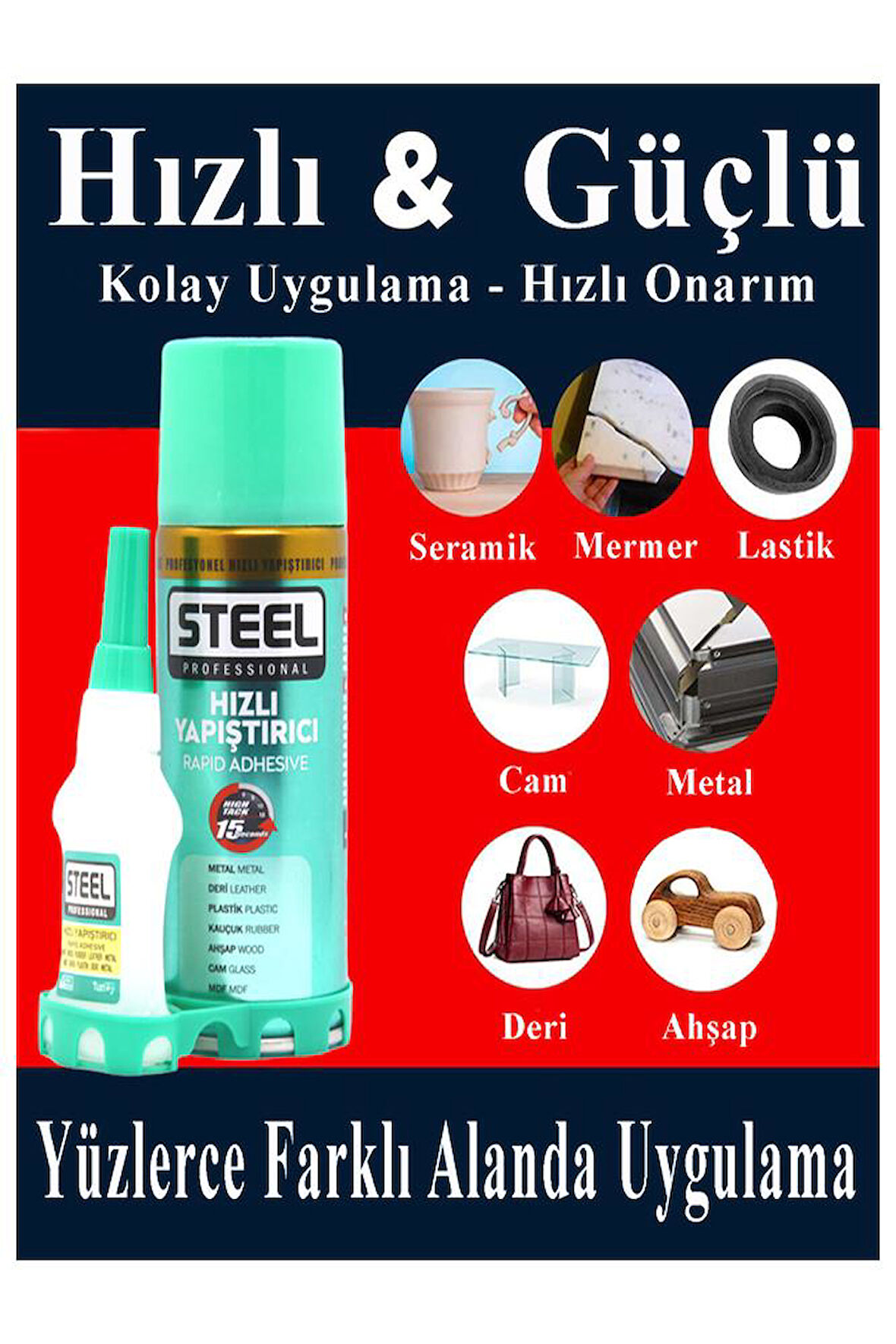 Hızlı Yapıştırıcı Spreyli 200 ml 2 Adet Activatör Spreyli Mdf Japon Yapıştırıcı Seti Genel Amaçlı Profesyonel Hızlı Yapıştırıcı