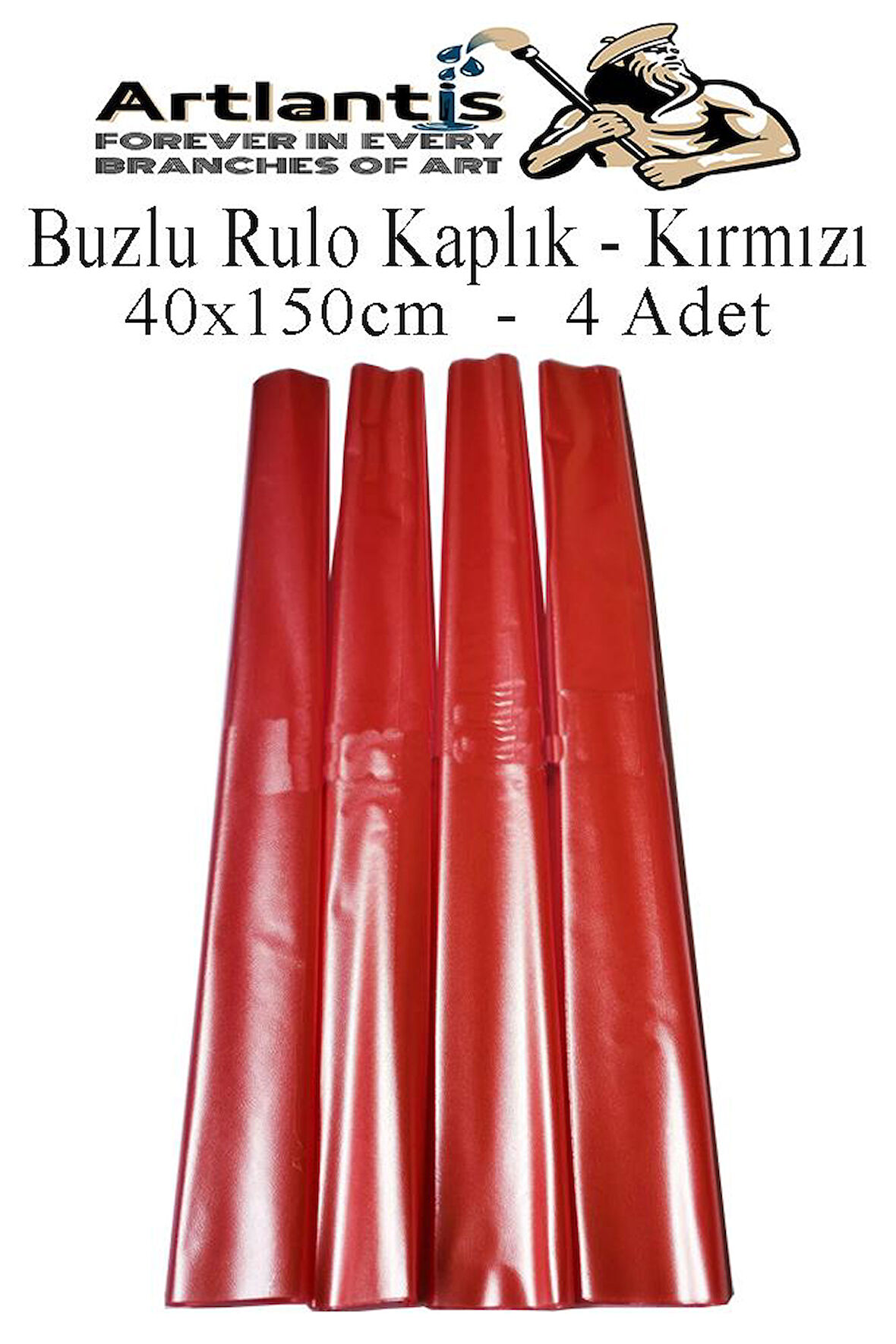 Buzlu Rulo Şeffaf Kaplık 4 Adet 40x150 cm Defter Kitap Kaplığı Okul Öğrenci Rulo Kaplık