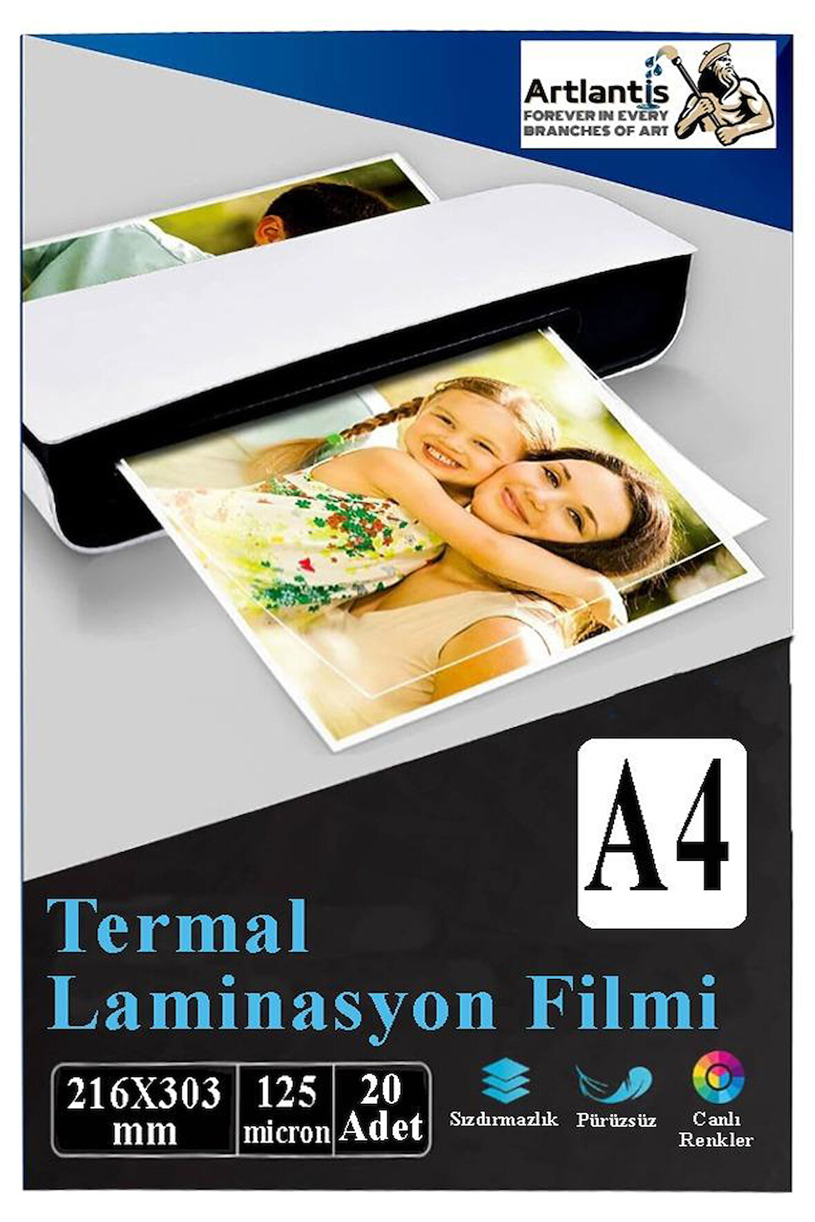 Laminasyon Filmi Parlak A4 20 li 1 Paket 125 Mikron Laminasyon Kaplama Pvc Kaplama Poşeti 20 Adet