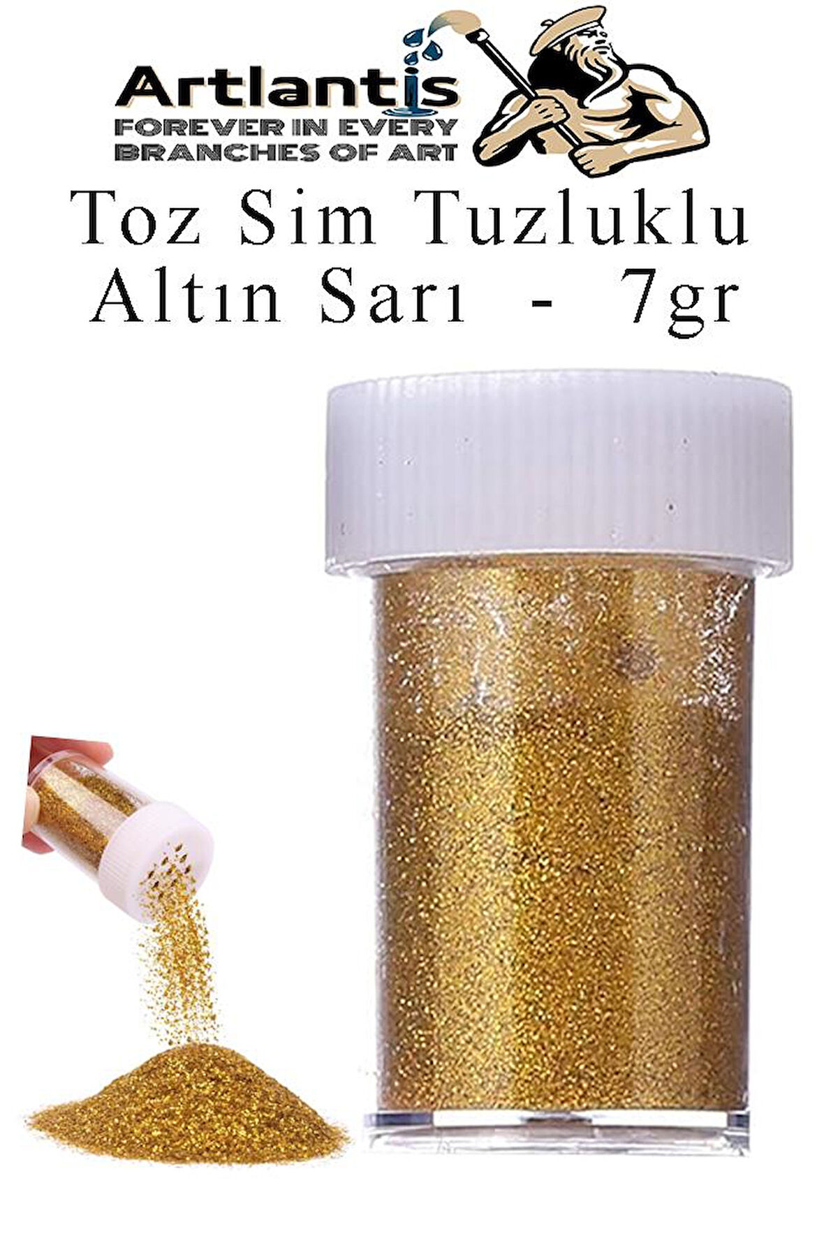 Renkli Toz Sim Tuzluklu 7 gr 1 Adet Renkli Toz Sim Epoksi Reçine Okul Etkinlik Dekarasyon Slime