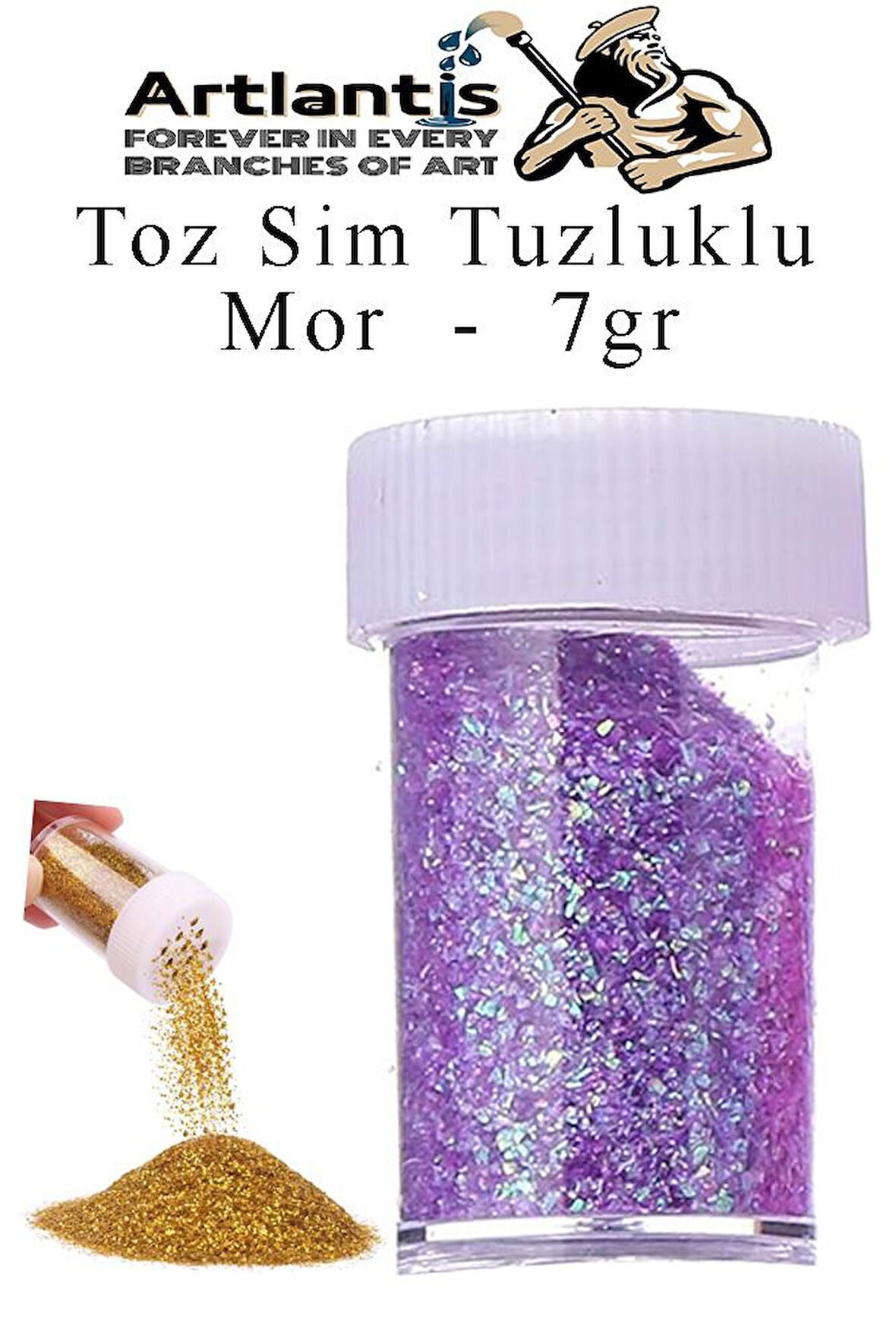 Renkli Toz Sim Tuzluklu 7 gr 1 Adet Renkli Toz Sim Epoksi Reçine Okul Etkinlik Dekarasyon Slime