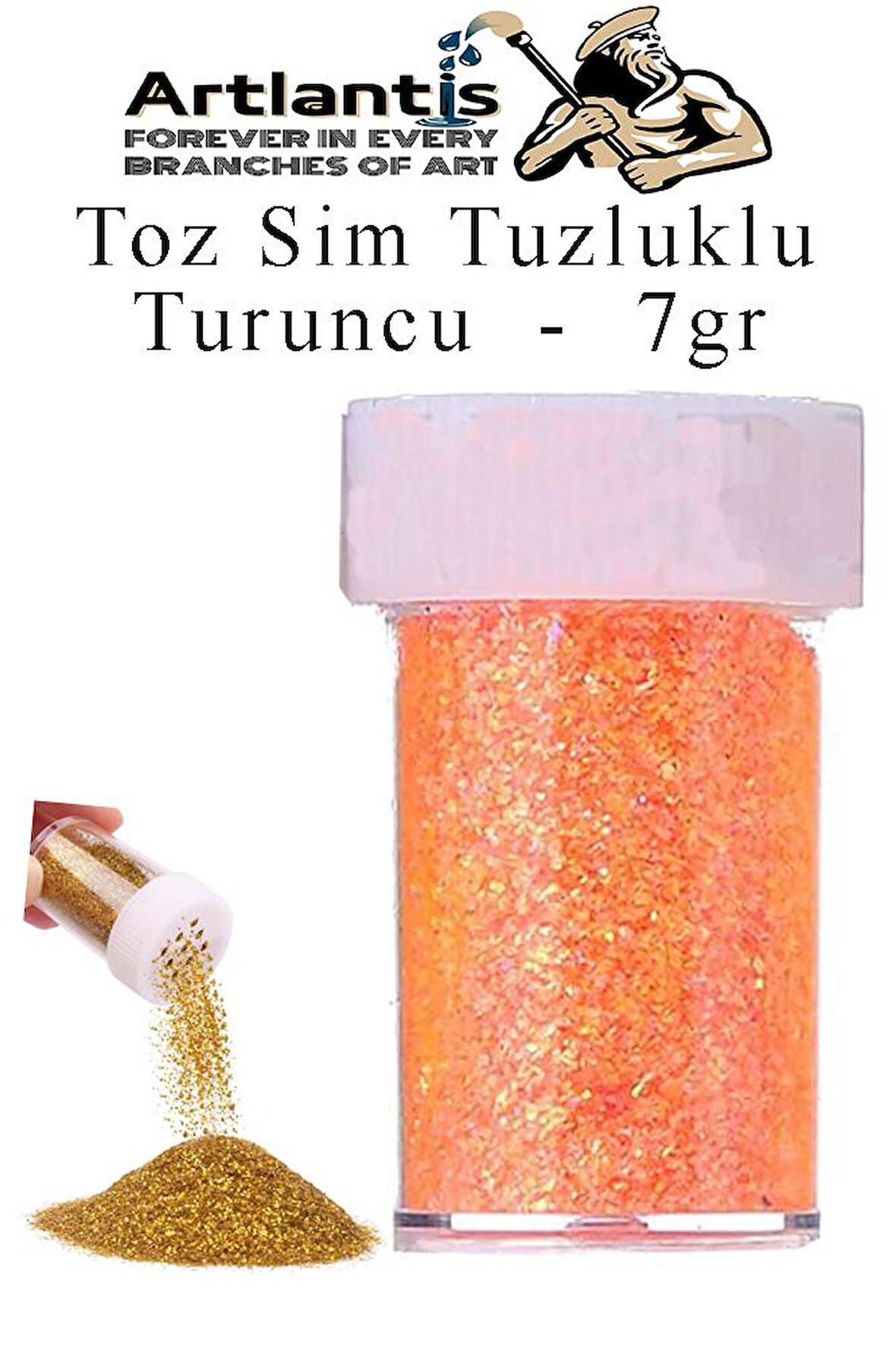 Renkli Toz Sim Tuzluklu 7 gr 1 Adet Renkli Toz Sim Epoksi Reçine Okul Etkinlik Dekarasyon Slime