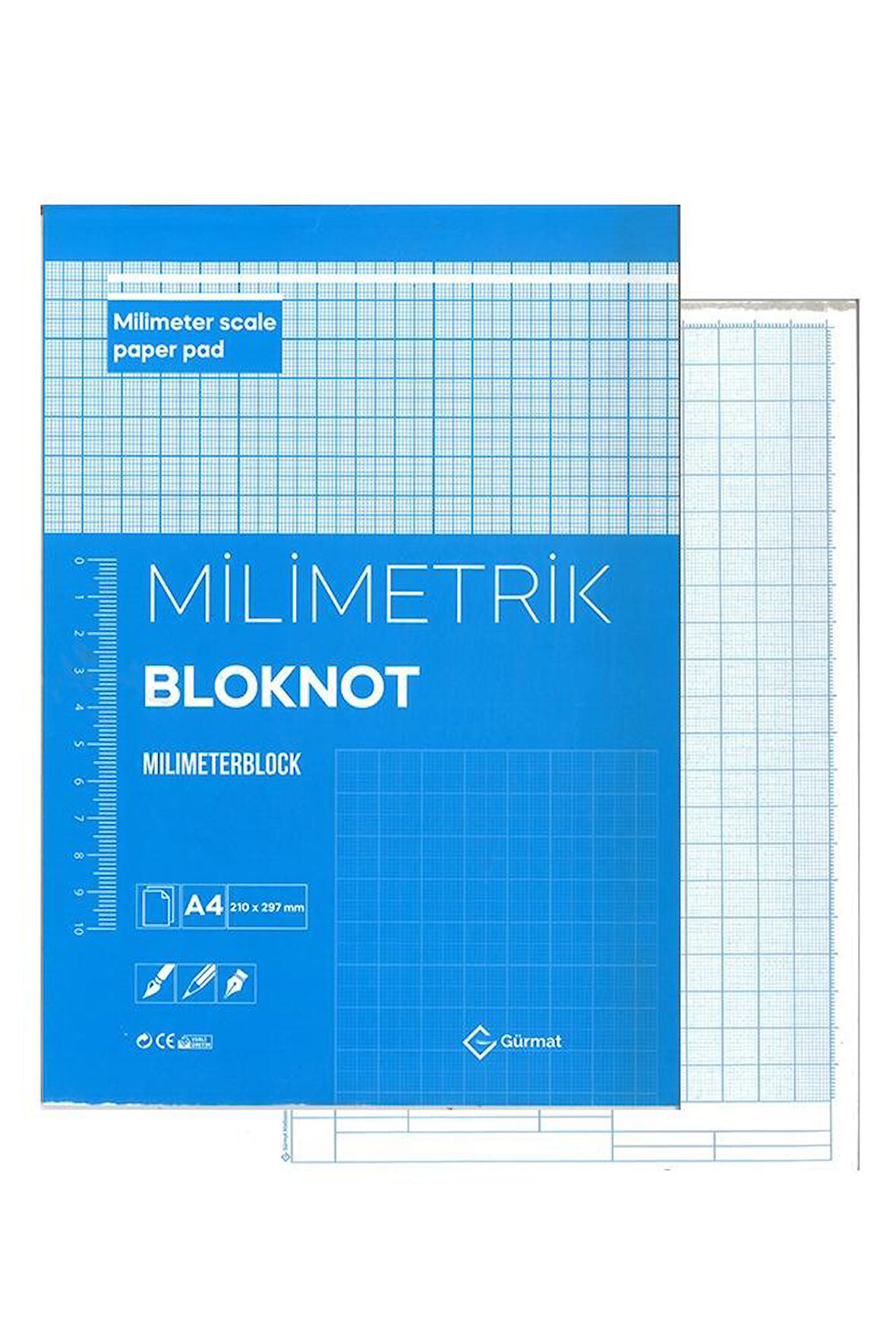 A4 Milimetrik Defter Bloknot 30 Yaprak 1 Adet Çizim Meslek Liseleri Meslek Yüksek Okulu Moda Tasarım