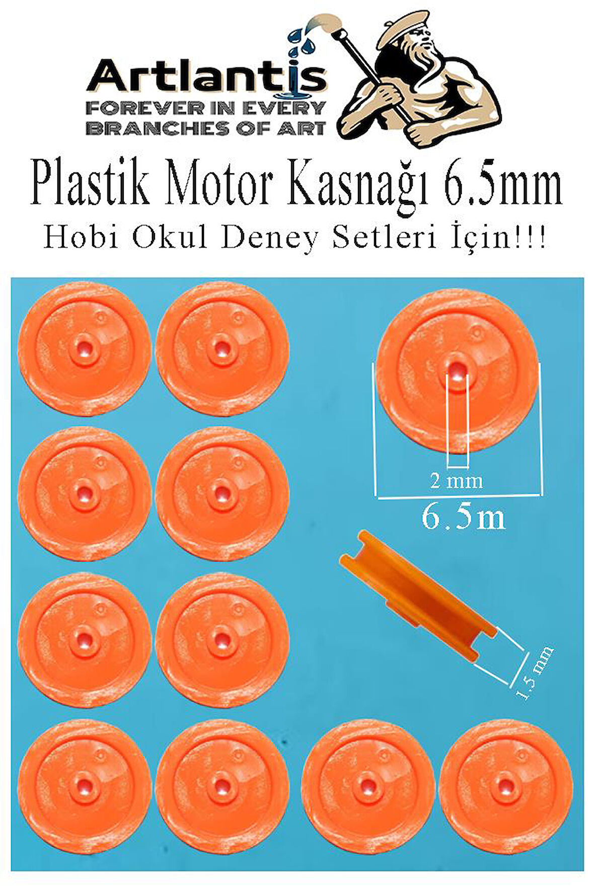 Plastik Kasnak 6.5 mm 10 lu 1 Paket Tekerlek Yuvarlak Kasnak Oyuncak Çıkrık Makara 0.65 cm Motor Kasnağı Deney Okul Hobi