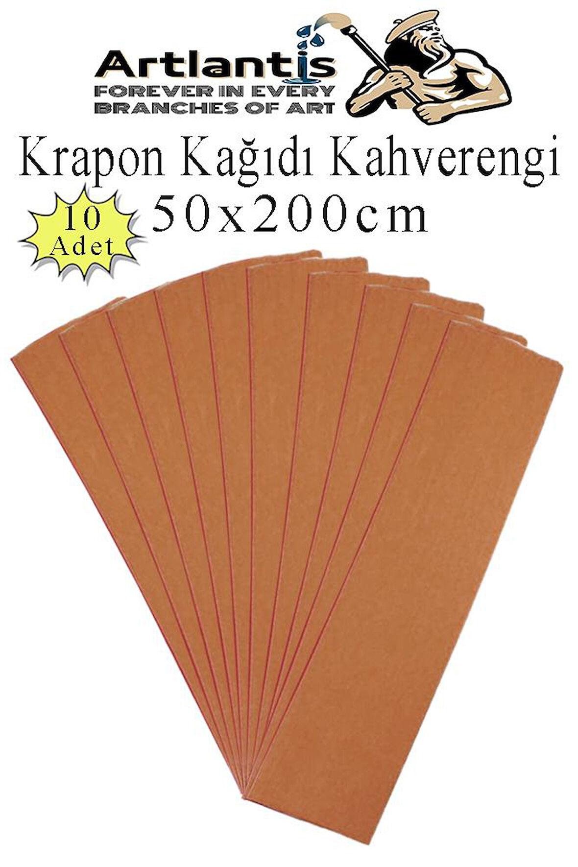 Renkli Krapon Kağıdı 50x200 cm 10 Adet Renkli Grapon Kağıdı Okul Sınıf Etkinlik Kreş Okul Öncesi Kırapon Grafon