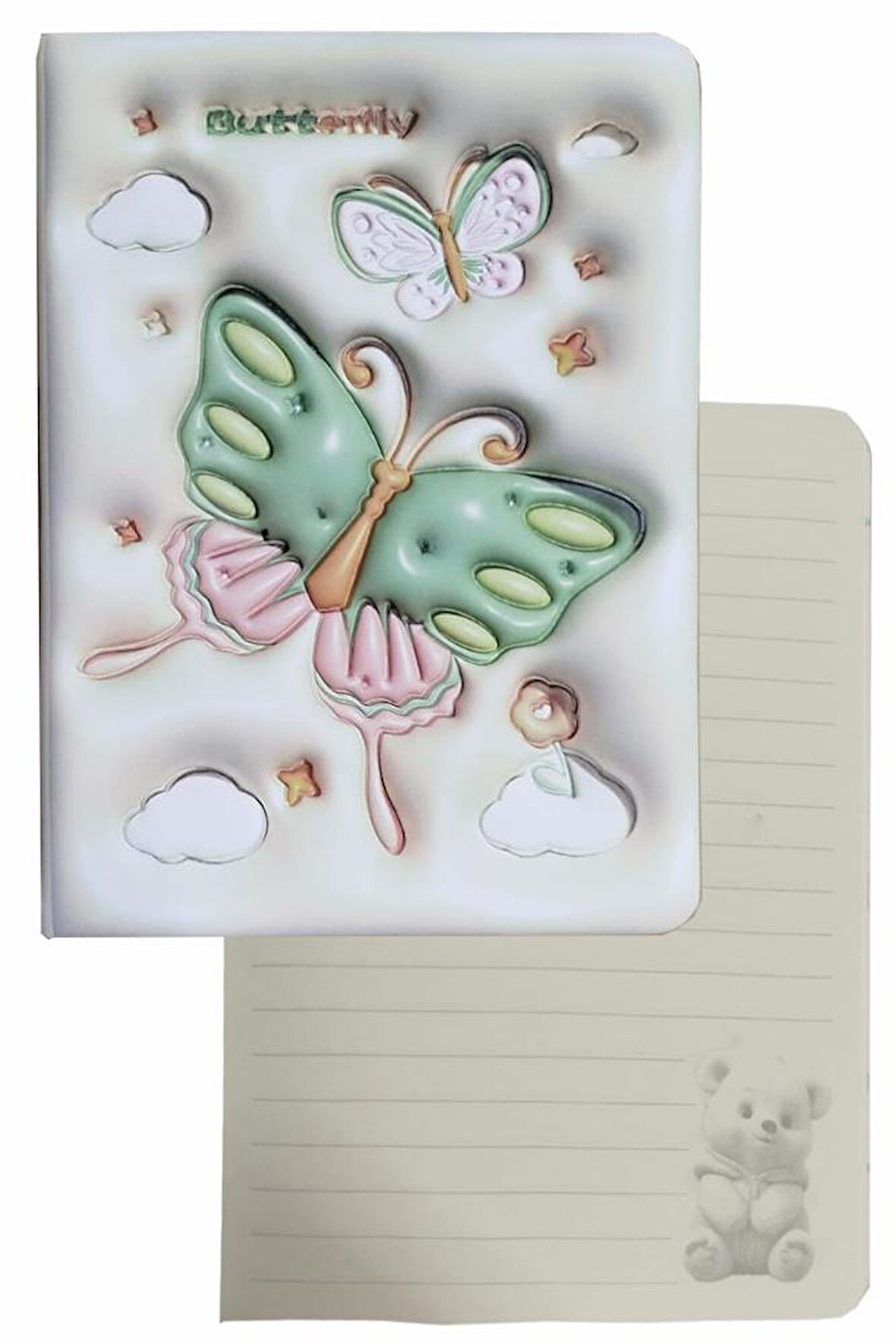 Kabartmalı Not Defteri 1 Adet 96 Yaprak Çizgili Sukuşi Hatıra Defteri Squishy Kız Modeli Hatıra Anı Defteri 13x18 cm