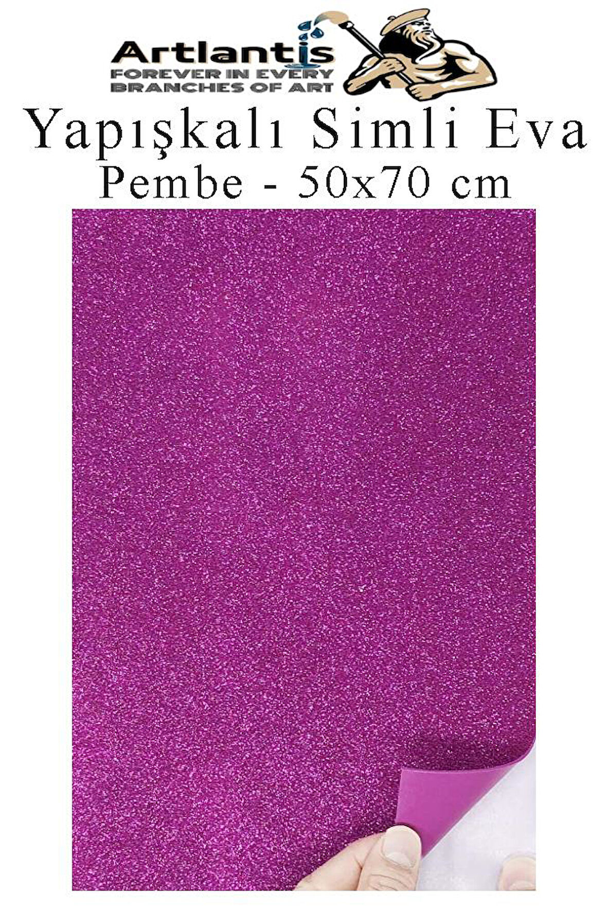 Yapışkanlı Simli Eva 50x70 cm 1 Adet Simli Yapışkanlı Eva Süngeri Okul Kreş Anasınıfı Elişi Etkinlikleri Hobi