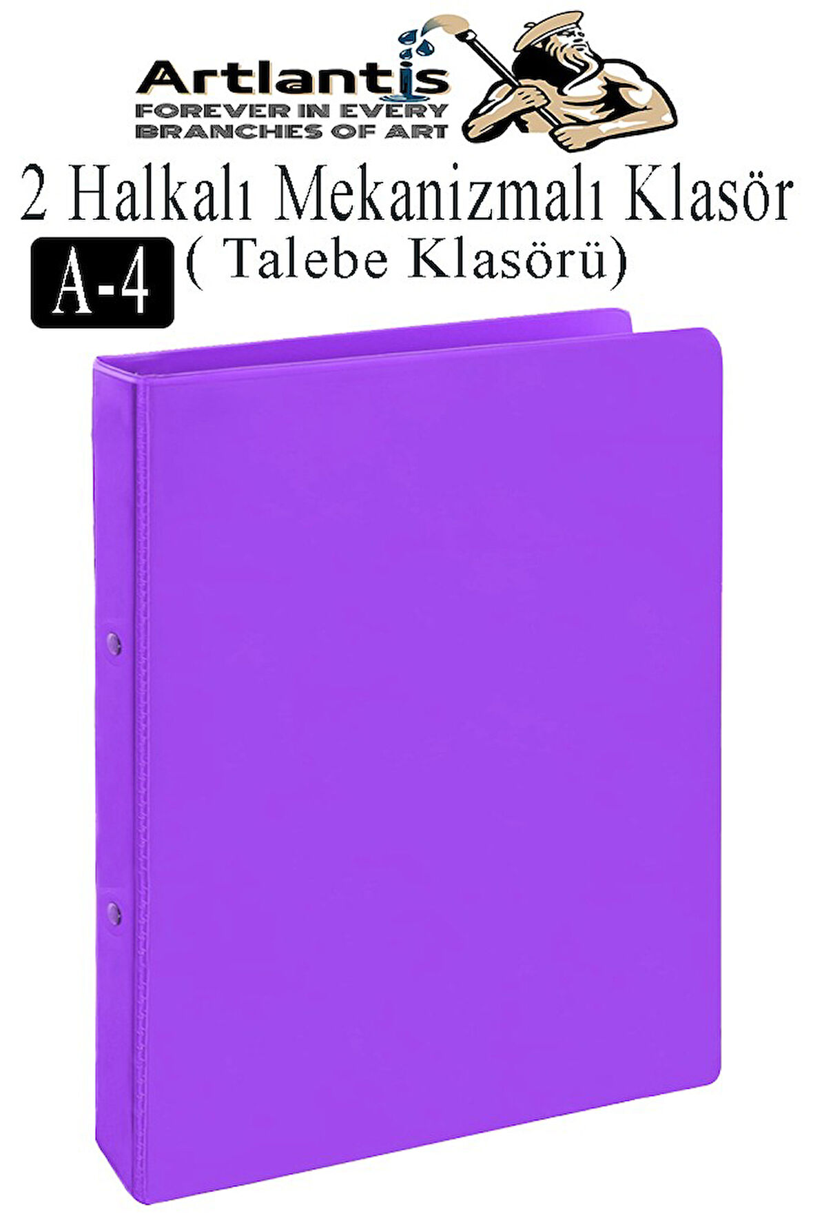 2 Halkalı Klasör 1 Adet A4 PVC Öğrenci ve Ofis Tipi Evrak Sunum Talebe Klasörü İç Cepli Otomatik Mekanizmalı Büro Okul