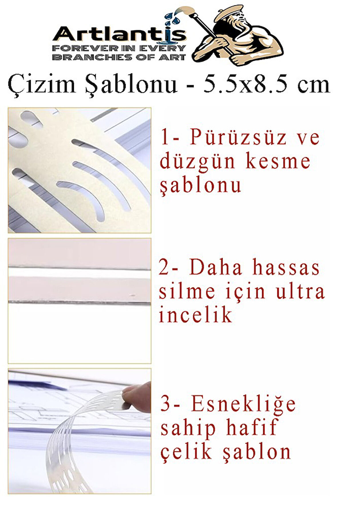 Silgi Şablonu Metal 5.5x8.5 cm 1 Adet Paslanmaz Çelik Silgi Şablonu Çizim Şablonu Cetveli Mimari Mühendislik