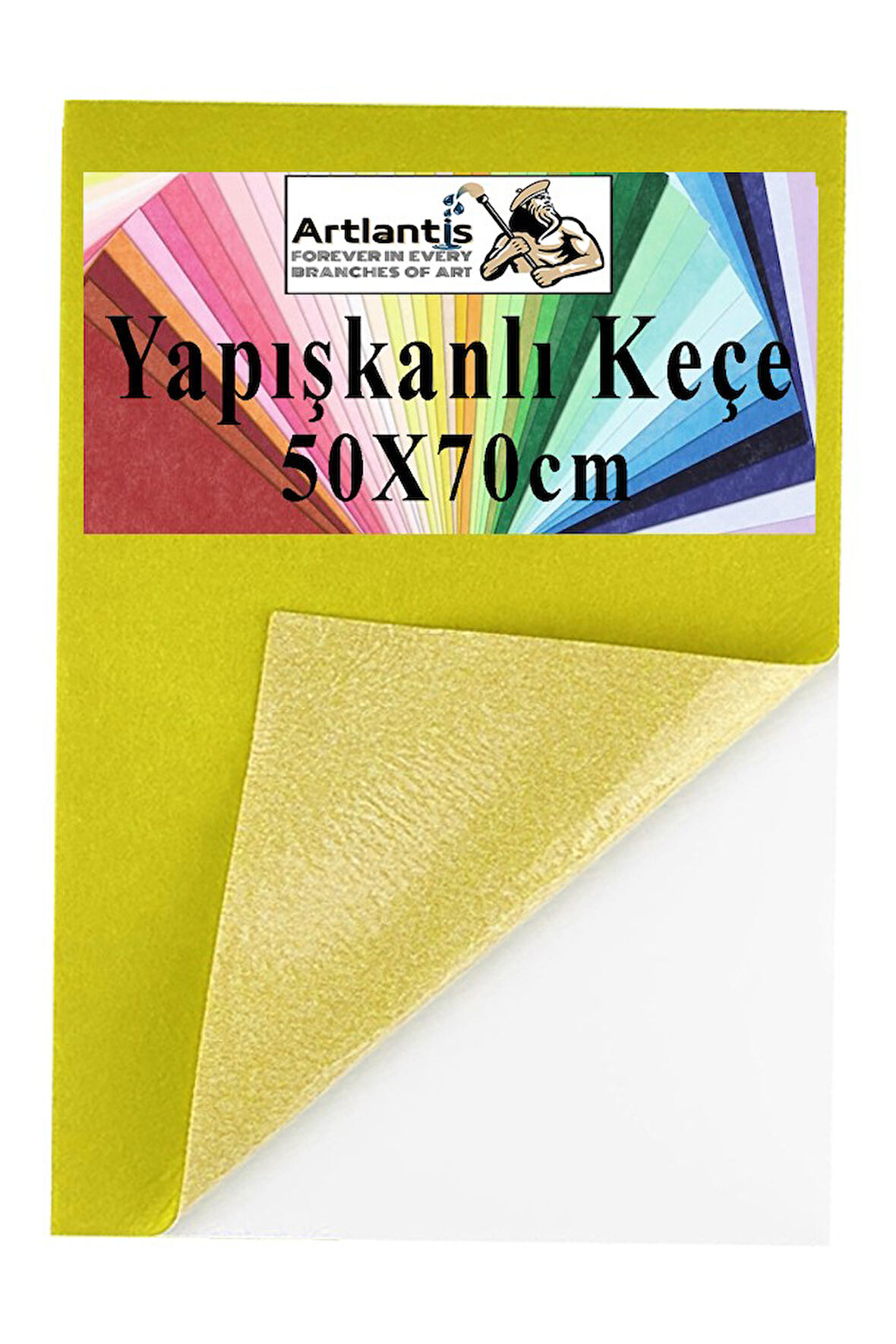 Yapışkanlı Keçe 50x70 cm 1 Adet 2.0 mm Kendinden Yapışkanlı Renkli Hobi Keçesi Elişi Keçe Kumaşı Anasınıfı Kreş Etkinlik