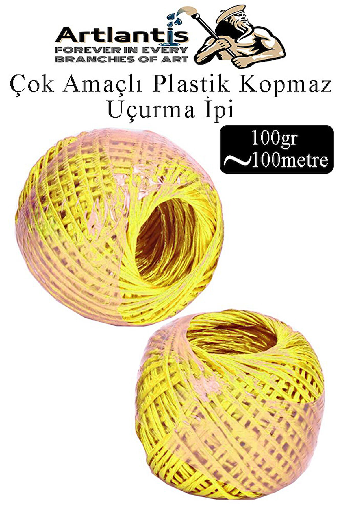 Çok Amaçlı Plastik Kopmaz Uçurtma İpi Çamaşır İpi 2 Adet Renkli 100 Metre Naylon İp Çırpı İpi Çizim İnşaat Duvar İpi