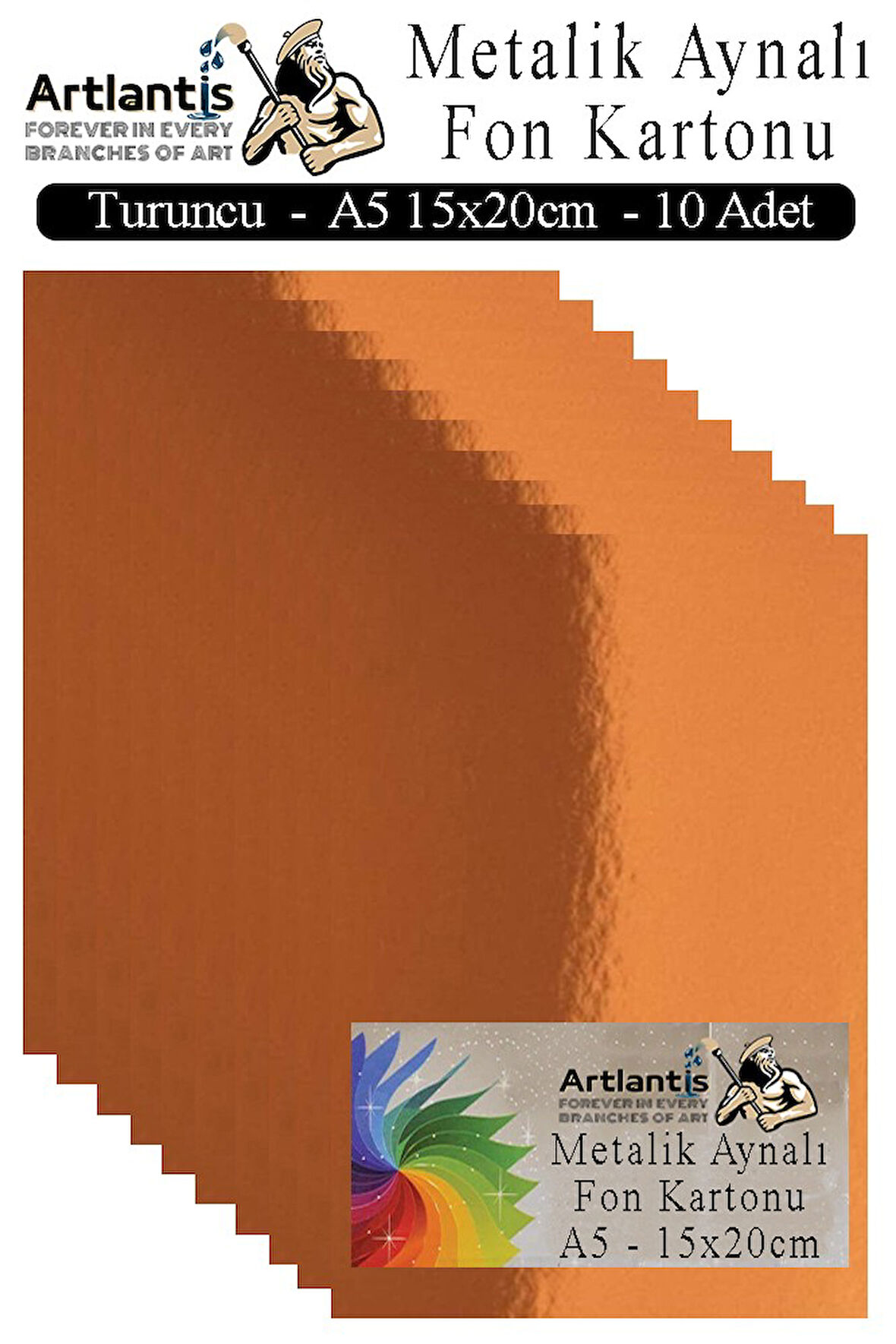 Metalik Aynalı Fon Kartonu 10 lu A5 15x20 cm 1 Paket Okul Sınıf Dekoratif Pırıltılı Folyo Kağıt Dekoratif Anasınıfı Kreş