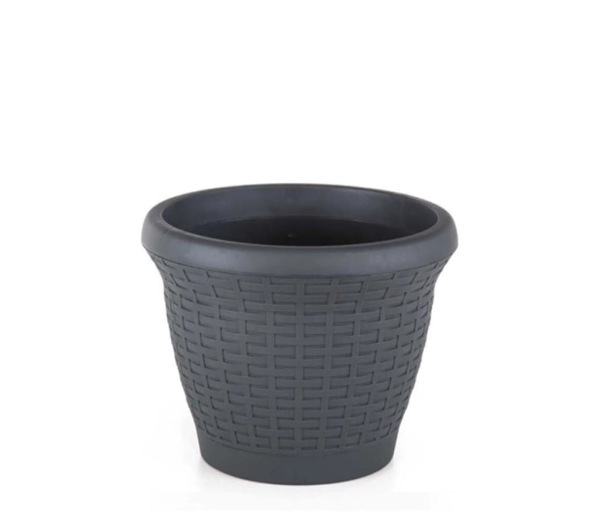 Omnipazar SO-HS05 Plastik Hasır Desenli Dekoratif Saksı 25 Litre No 5