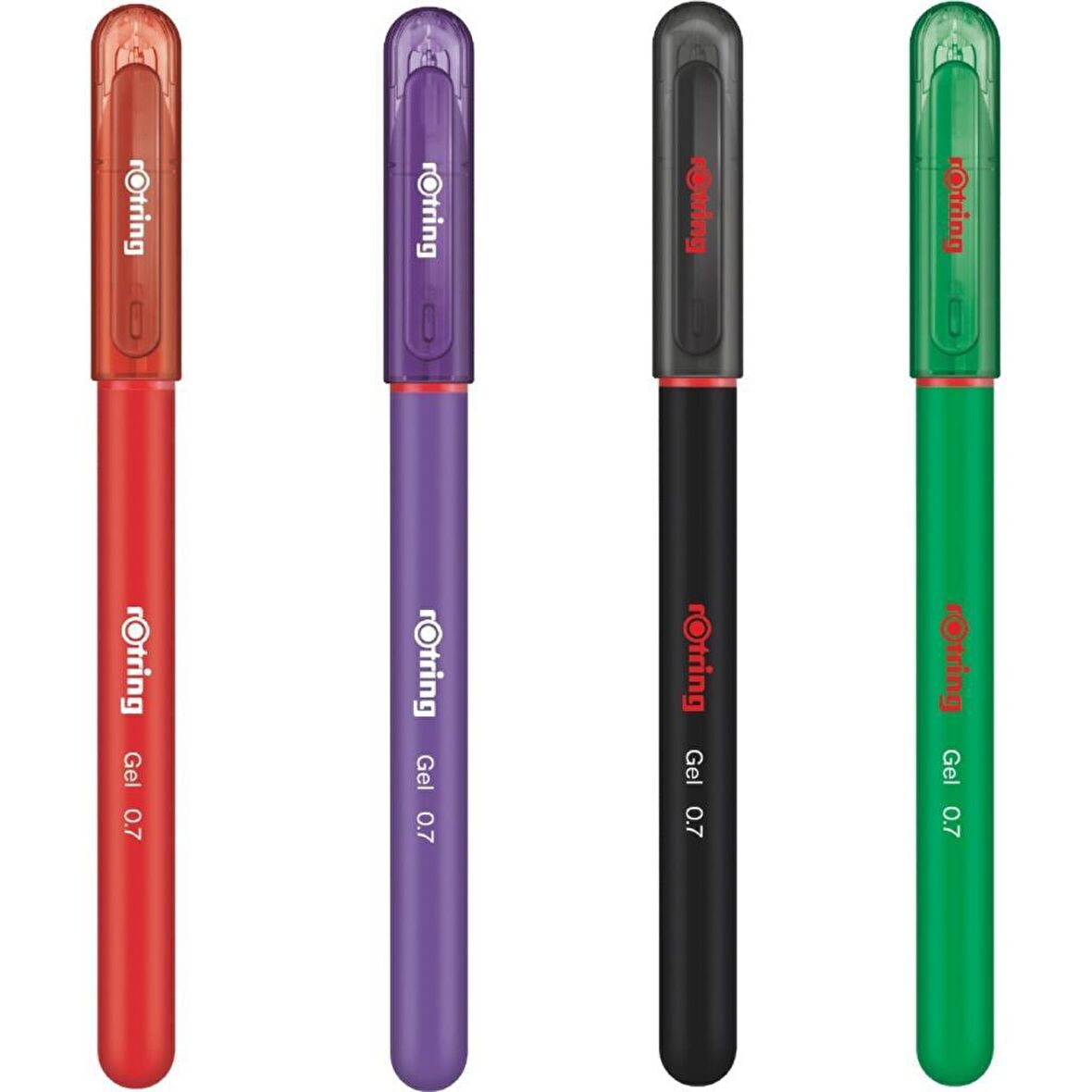 Rotring Jel Mürekkepli Tükenmez Kalem Kırmızı-Mor-Siyah-Yeşil