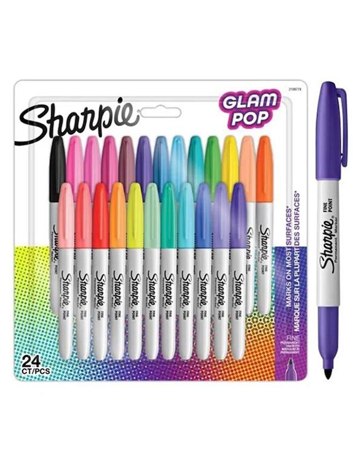 Sharpie Glam Pop Fine Permanent Marker 24lü Kalem Seti 2198779