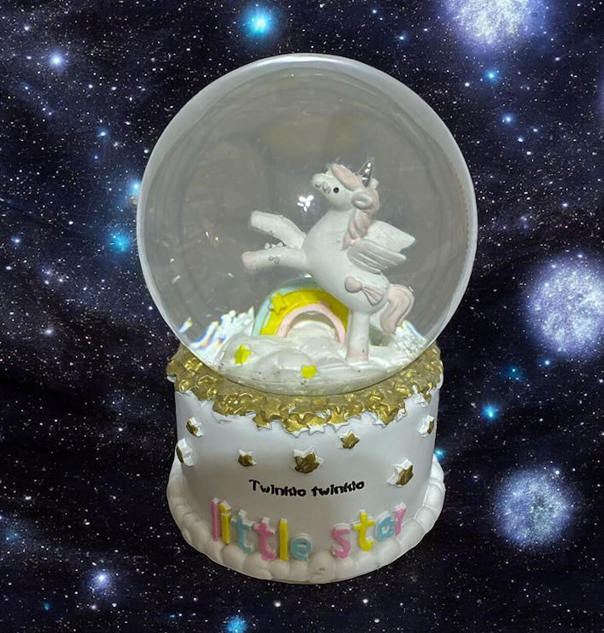 8 cm Müzikli Işıklı  Pony Kar Küresi 3108