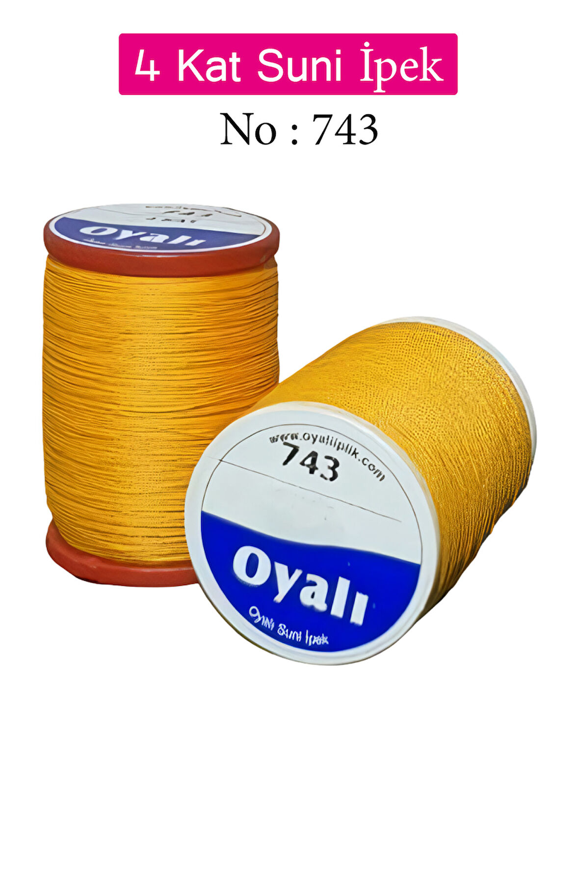 Oyalı 4 Kat Suni İpek İplik İğne Oyası Boncuk İpi Tığ Oyası No:743