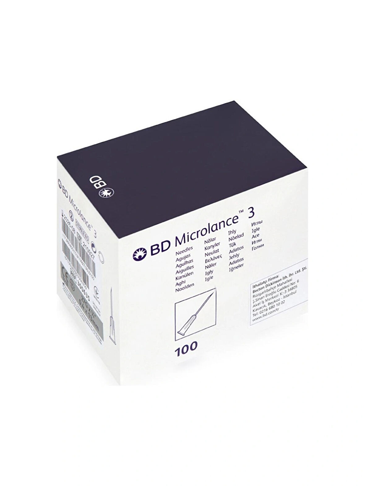 BD Microlance 3 | 27G x ½" (0,4 x 13 mm) | Gri Renk | Steril Enjektör İğnesi | 100’lü Kutu | Luer Lock / Slip Uyumlu