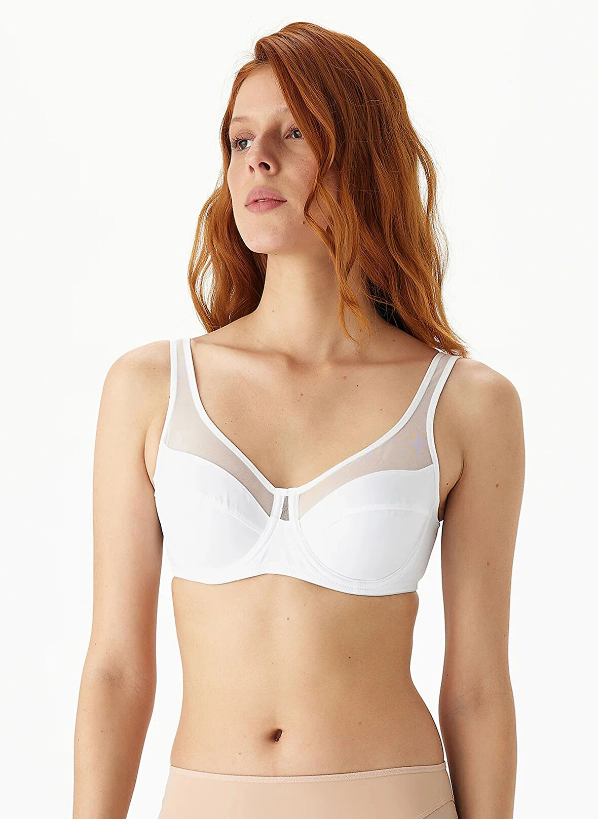 Dim Beyaz Balenli Sütyen SG3983