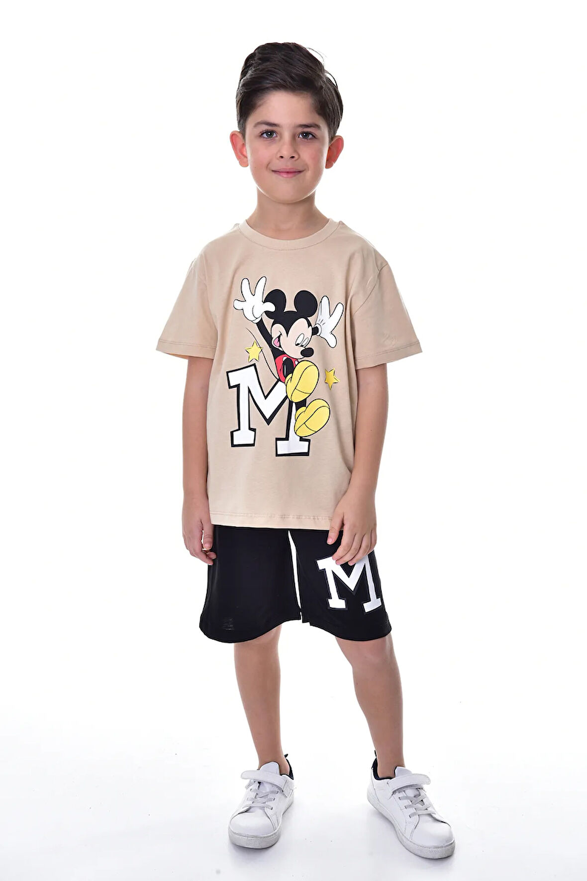 Mickey Baskılı 2'li Şort - T-Shirt Çocuk Takım