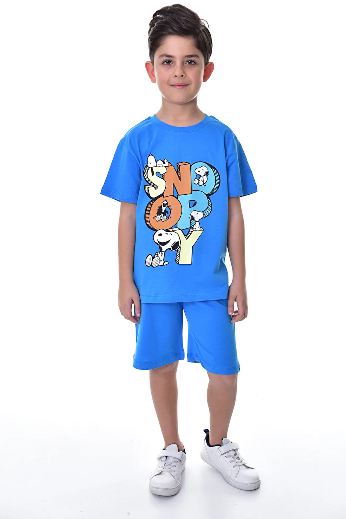 Snoopy Baskılı 2'li Şort - T-shirt Çocuk Takım