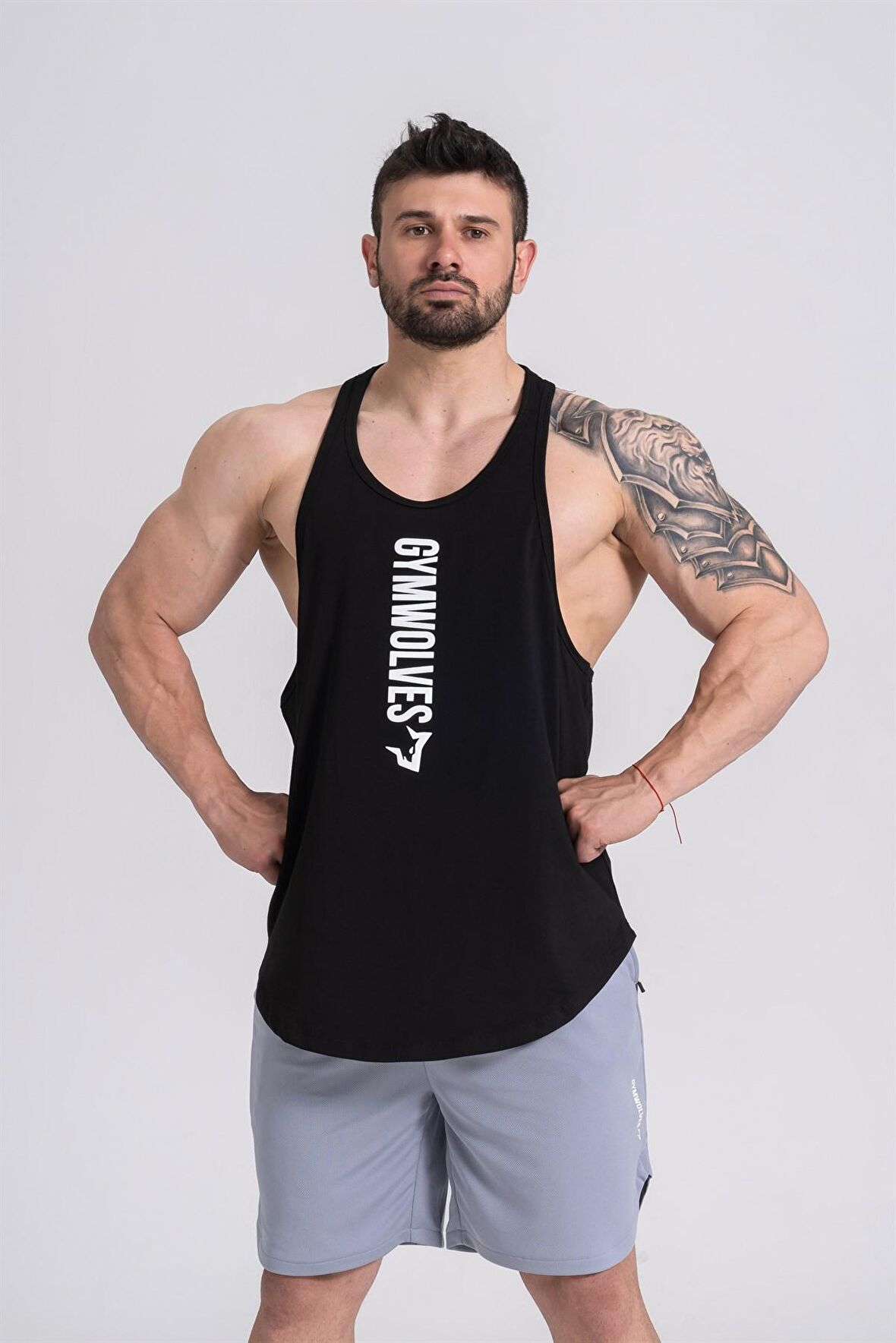 Gymwolves Erkek Spor Atleti Siyah | Workout Tanktop | Comfortable Serisi