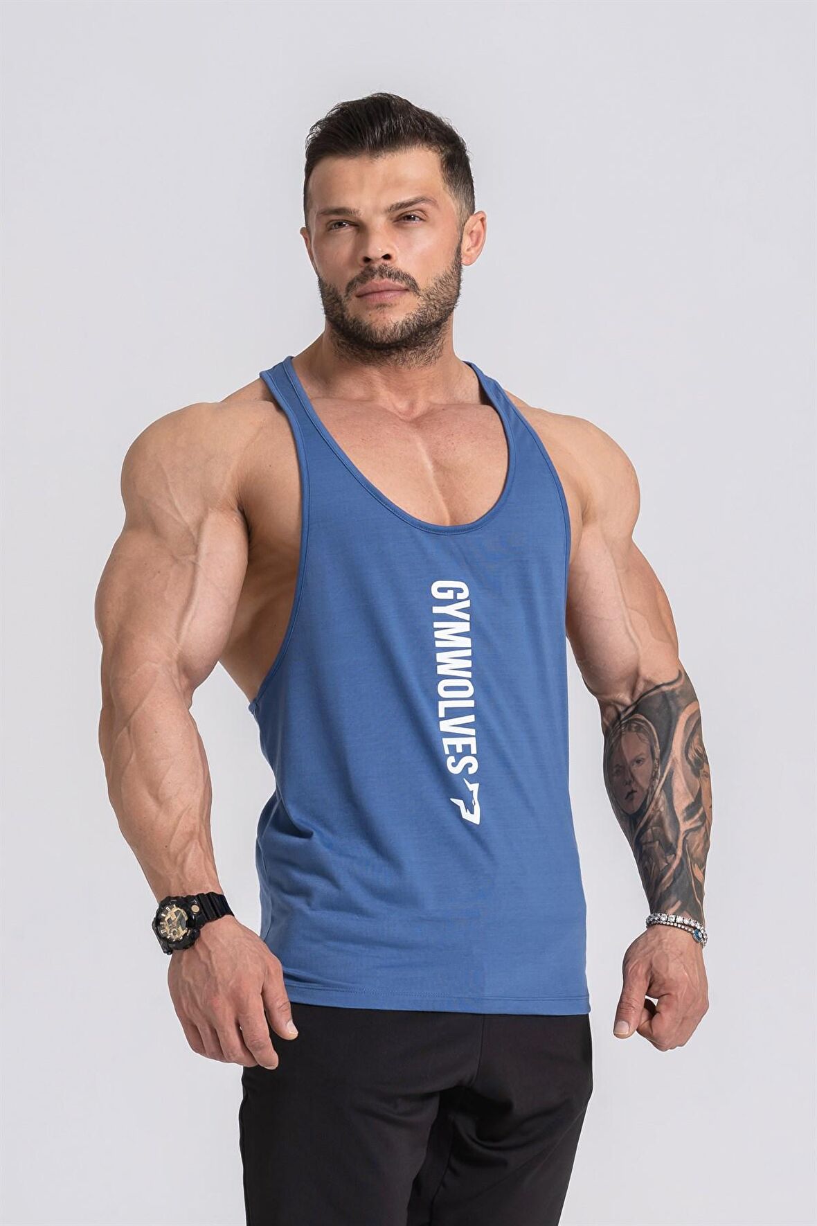 Gymwolves Erkek Spor Atleti İnce Askılı | Stringer | Workout Tanktop |