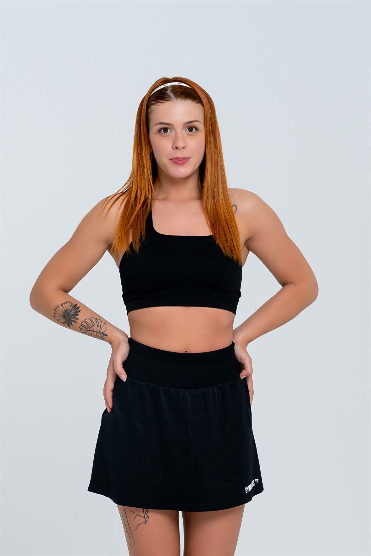 Gymwolves Kadın Halter Yaka Dikişsiz Spor T-Shirt | Crop Tops |