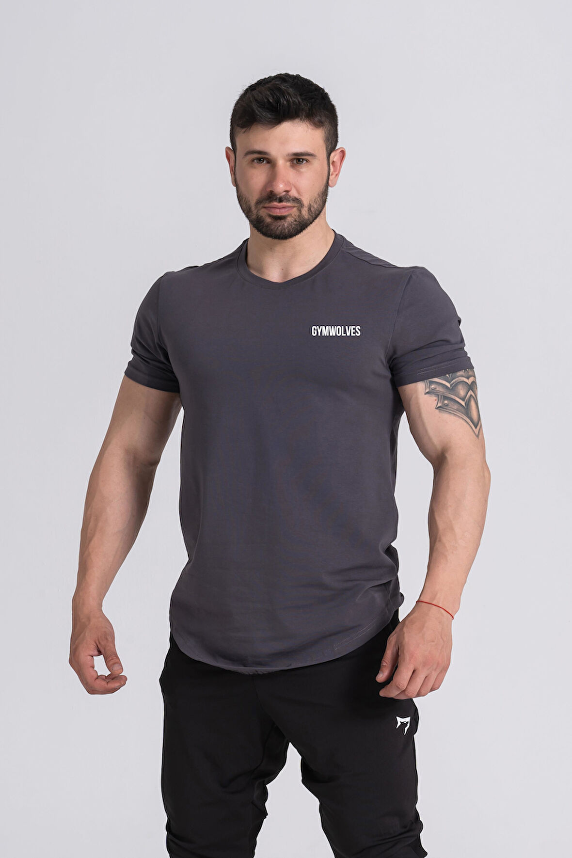 Gymwolves Erkek T-Shirt | Tişört | Erkek Spor T-Shirt | Workout | Füme |