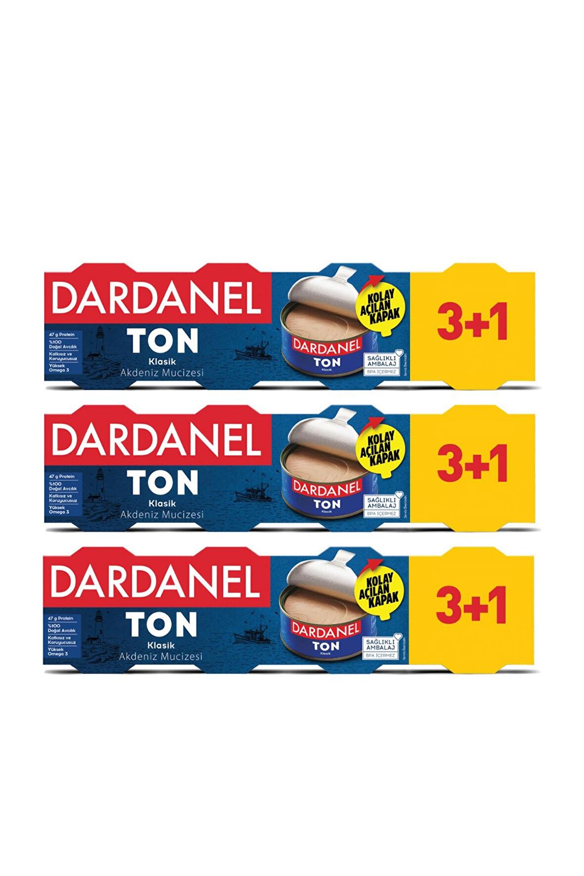 Dardanel Ayçiçekyağlı Ton Balığı 75 Gr X 3 Paket 12 Adet