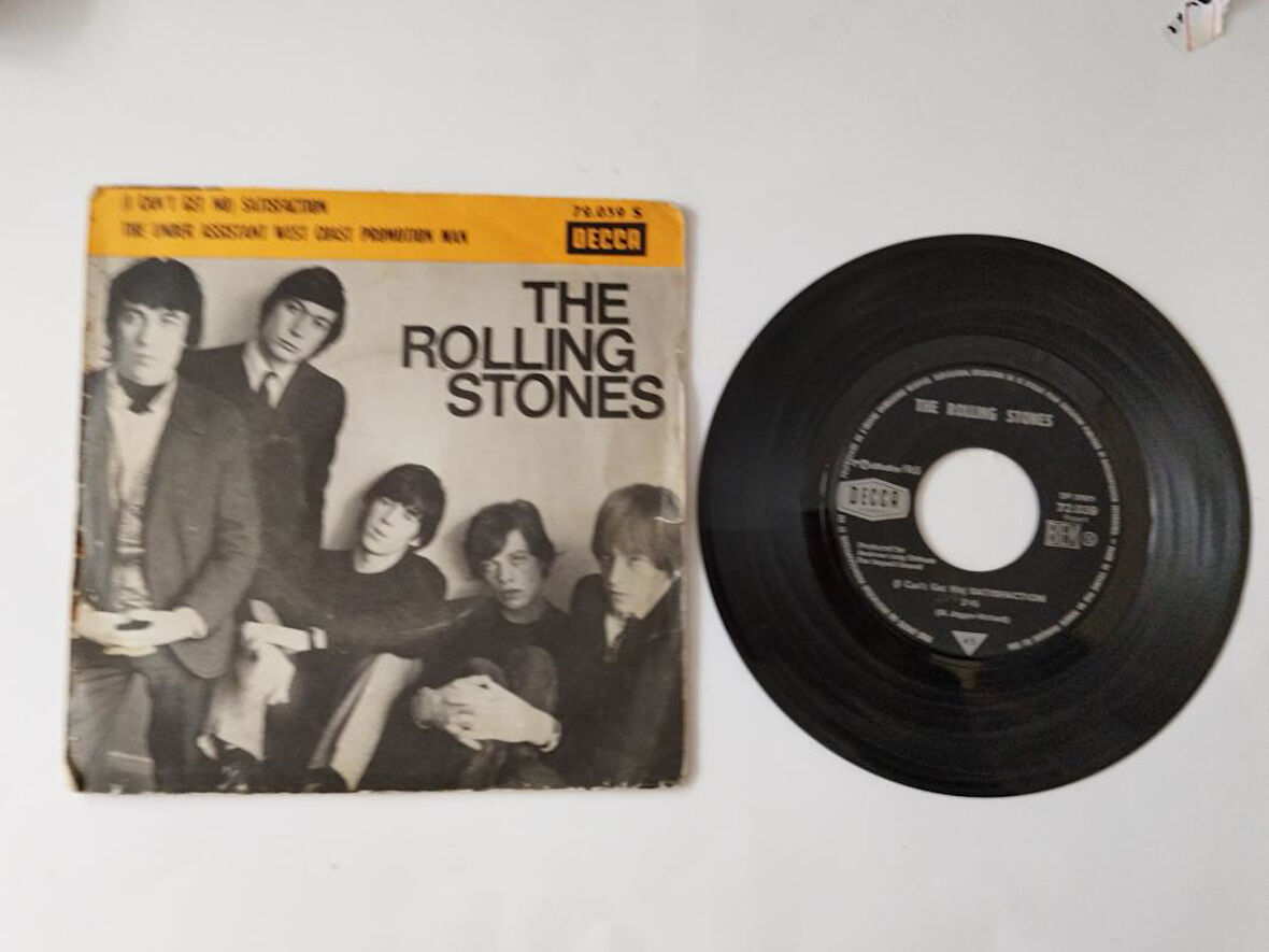 The Rolling Stones- Satisfaction -1965 FRANSA BASIM 45 LİK PLAK - 2. EL