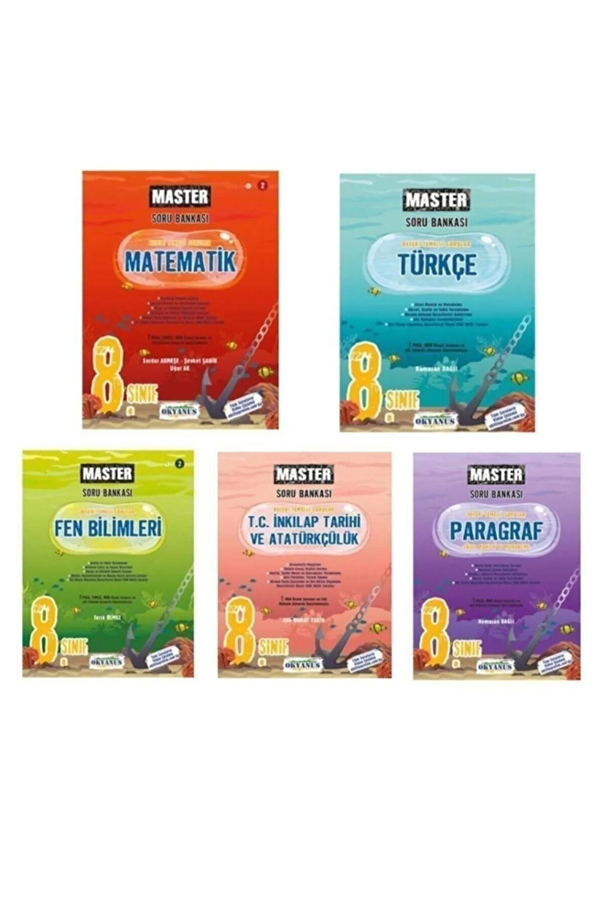 Okyanus 8 Sınıf Master Tüm Dersler Soru Bankası Seti Lgs