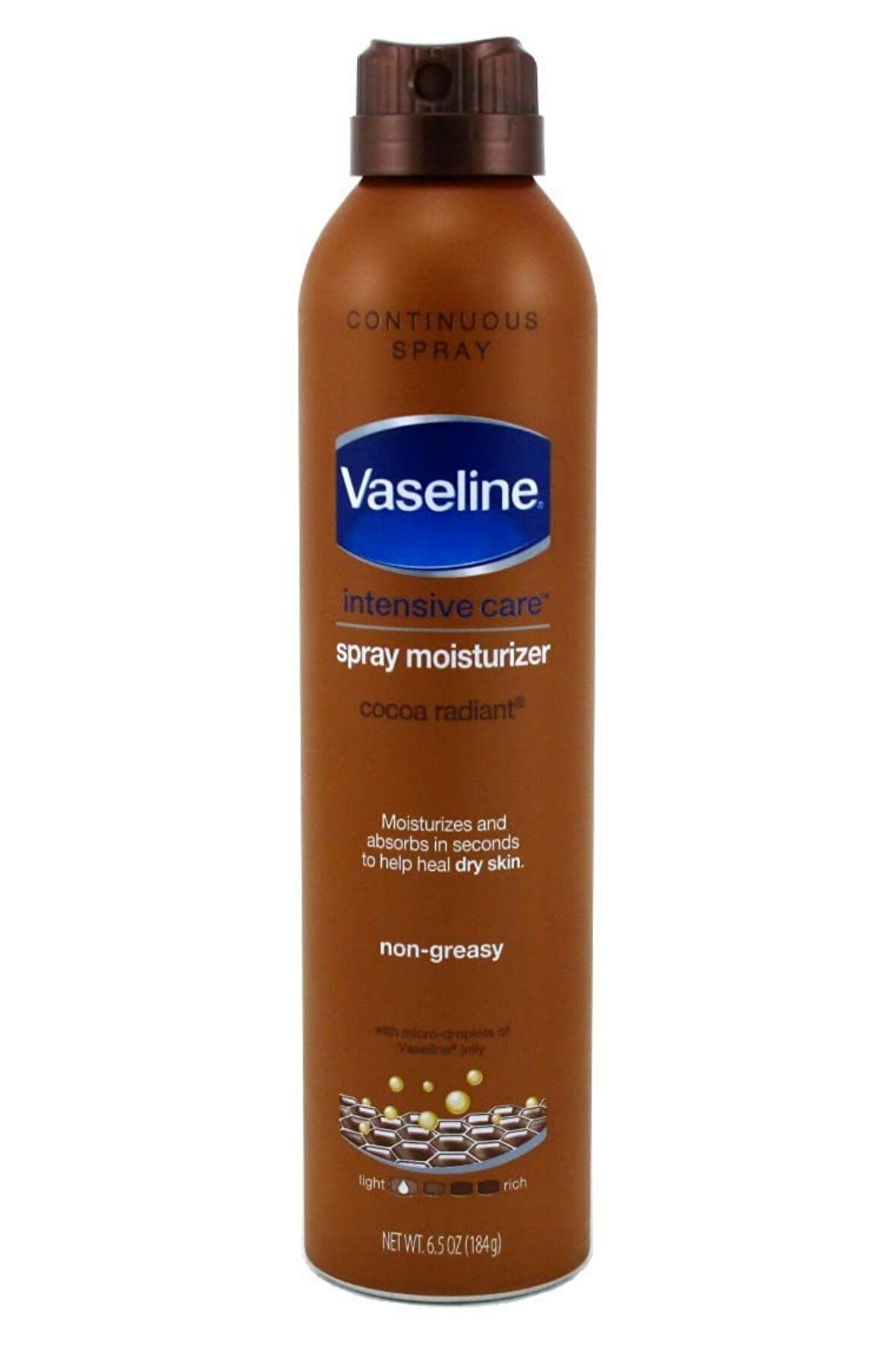 Vaseline Intensive Care Spray Moisturizer Cocoa Radiant 6.5 oz. 184gr