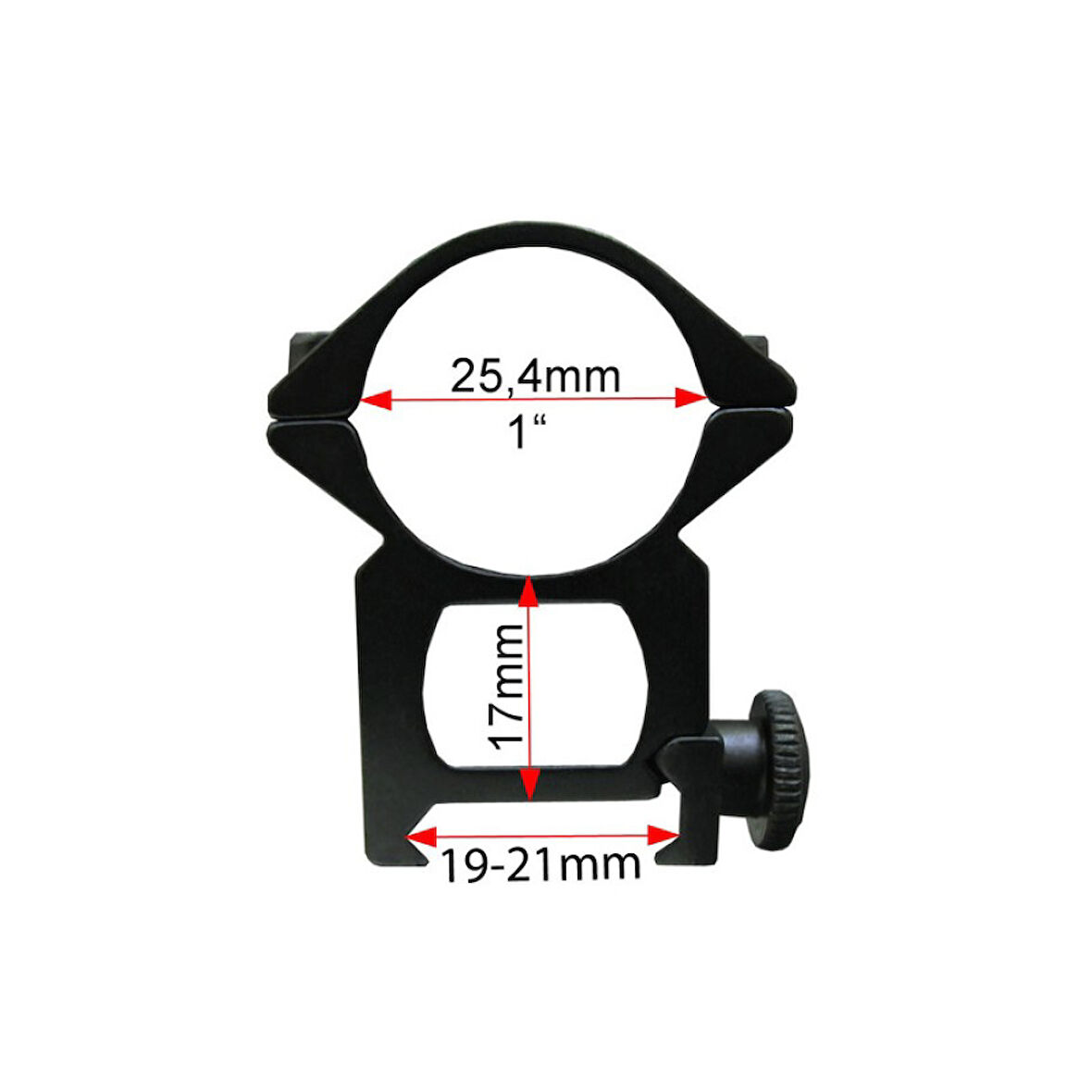 Av Namlusu için Çift Vidalı Dürbün Montaj Ayağı 22MM