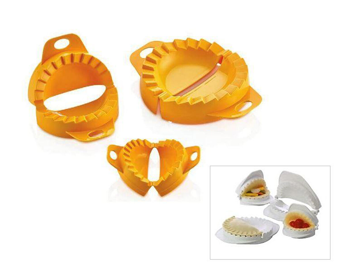 Şef Aşçı için Çiğ Börek Kalıbı - Ravioli Mold 3lü