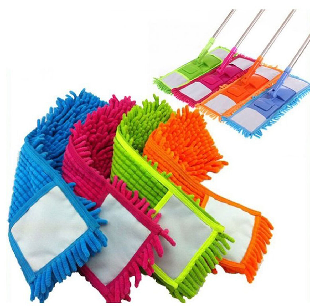 Hijyen için Mikrofiber Makarna Mop Paspas Yedeği 50CM