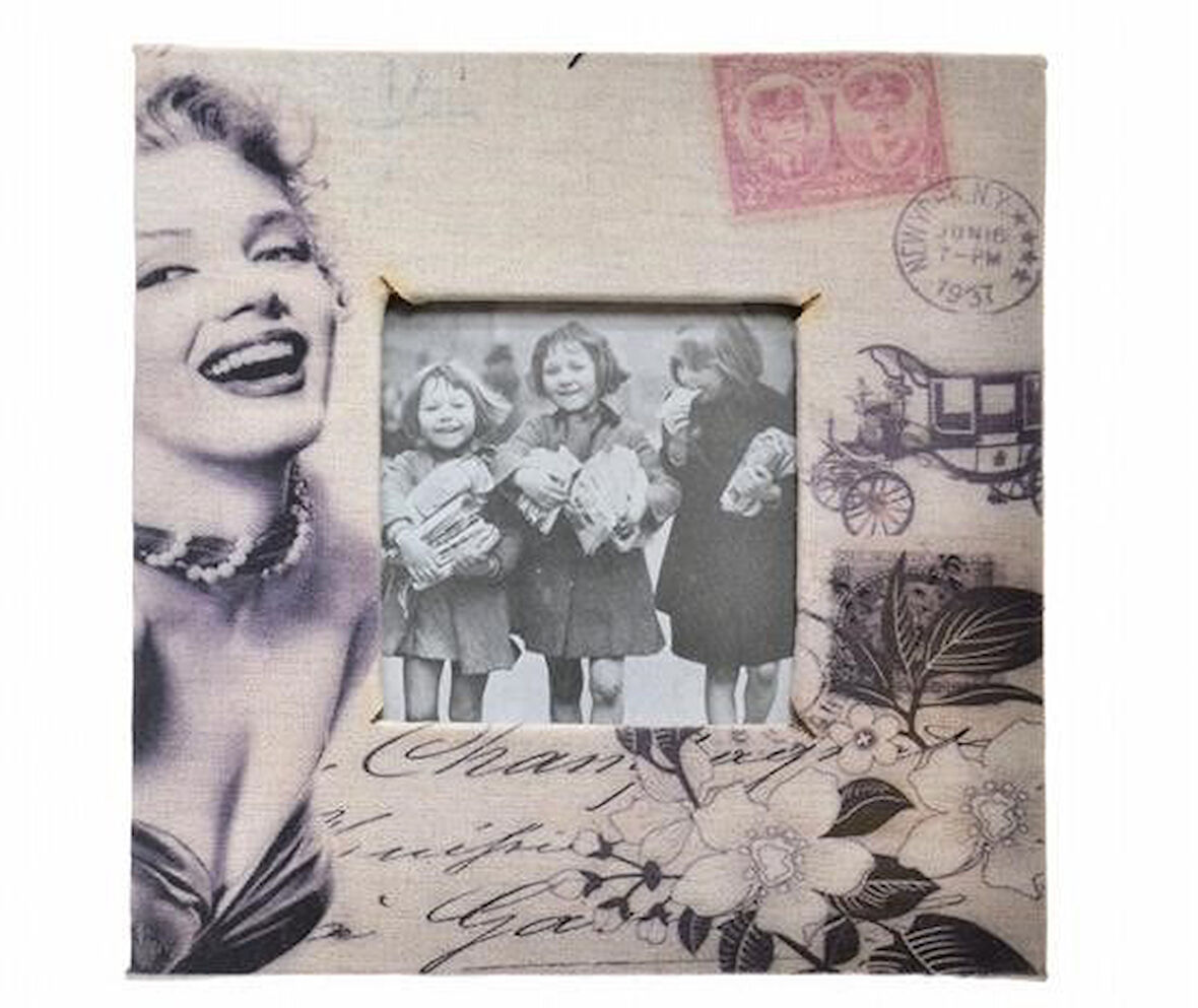 Büro Ev Dekoru için Marilyn Monroe Model Ahşap Fotoğraf Çerçevesi