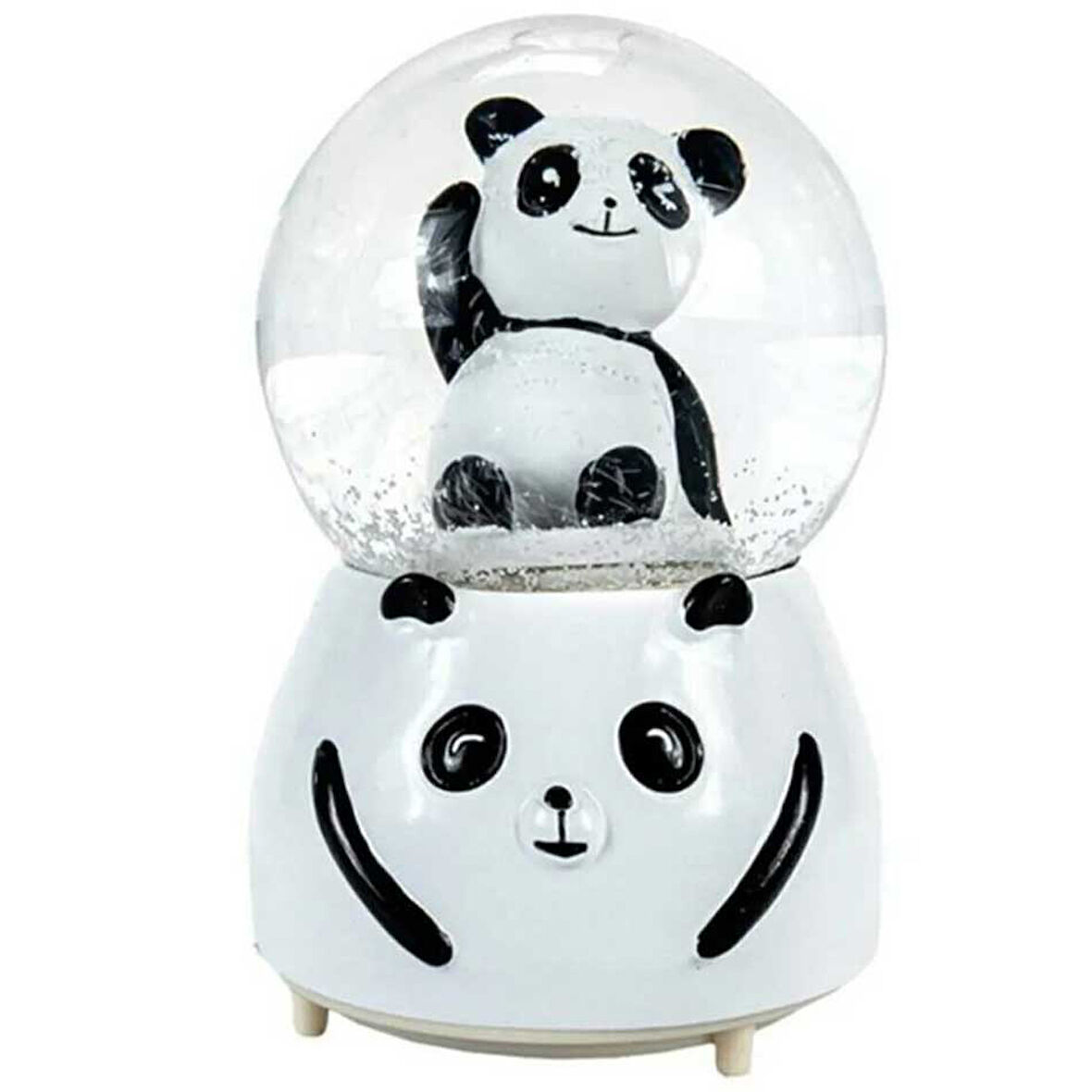 Büro Ev Hediyesi için Siyah Beyaz Panda Temalı Kar Küresi