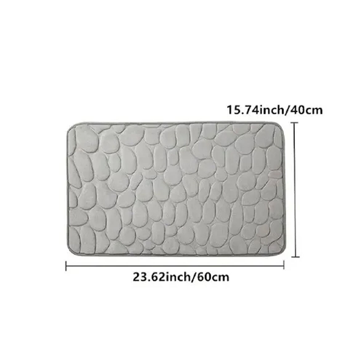 Banyo Dekoru için Hafızalı Kaydırmaz Pembe Banyo Paspası