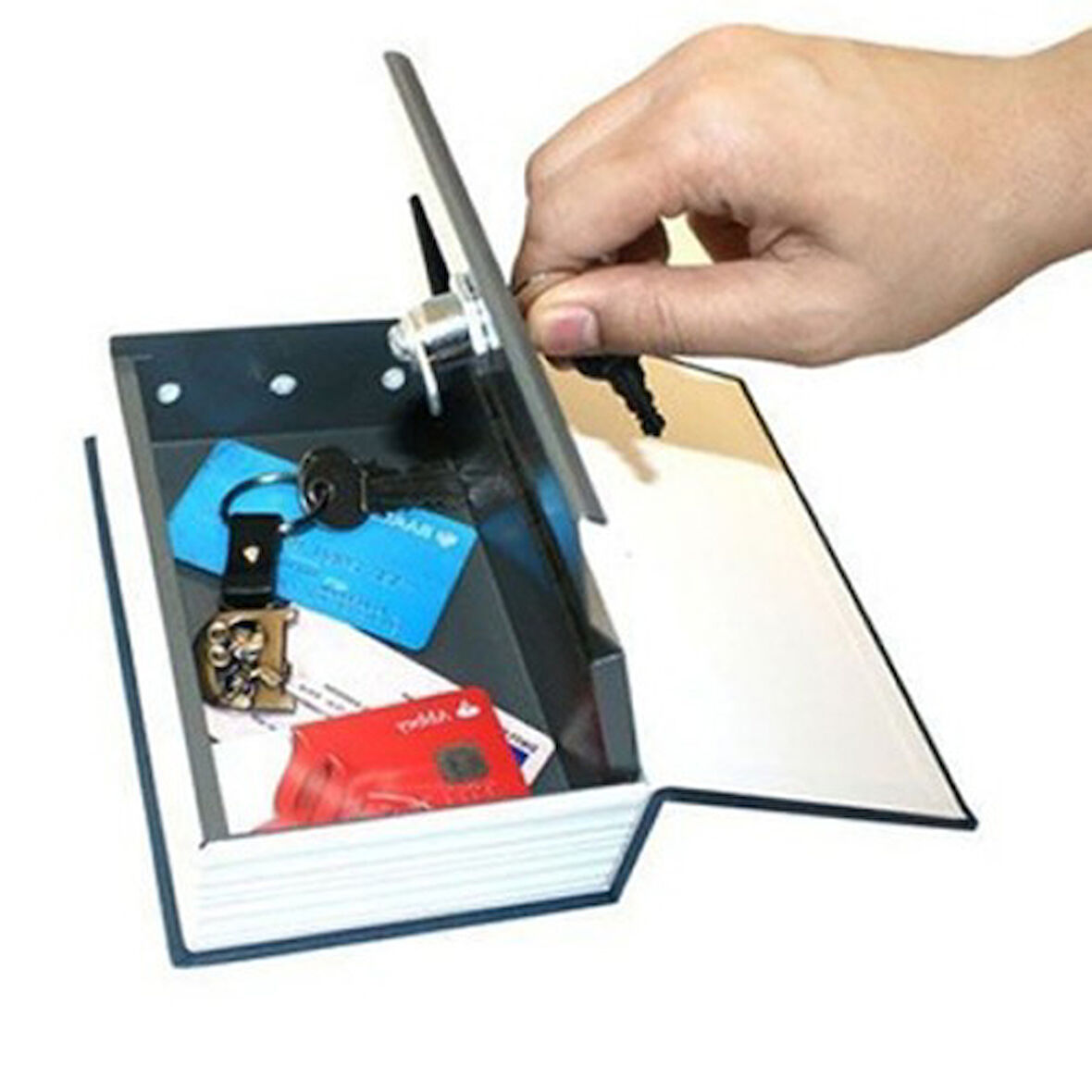 Büro Ev Dekoru için Kitap Görünümlü Gizli Kasa