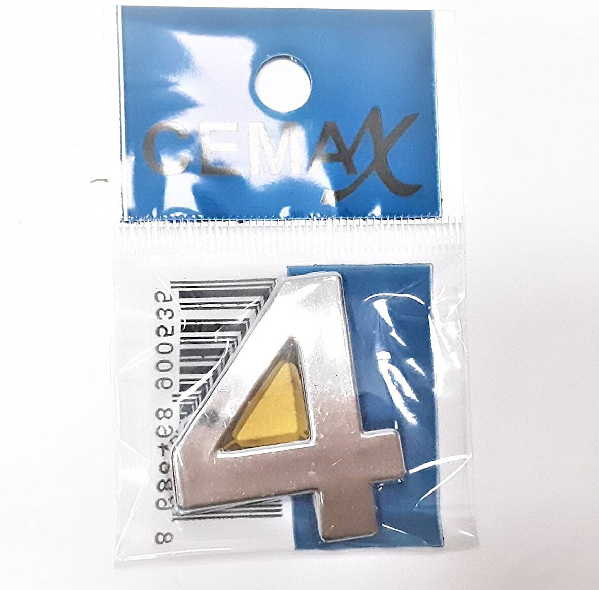 Büro Ev Dekoru için 4CM Krom Kaplı Plastik 4 No Kapı Numarası