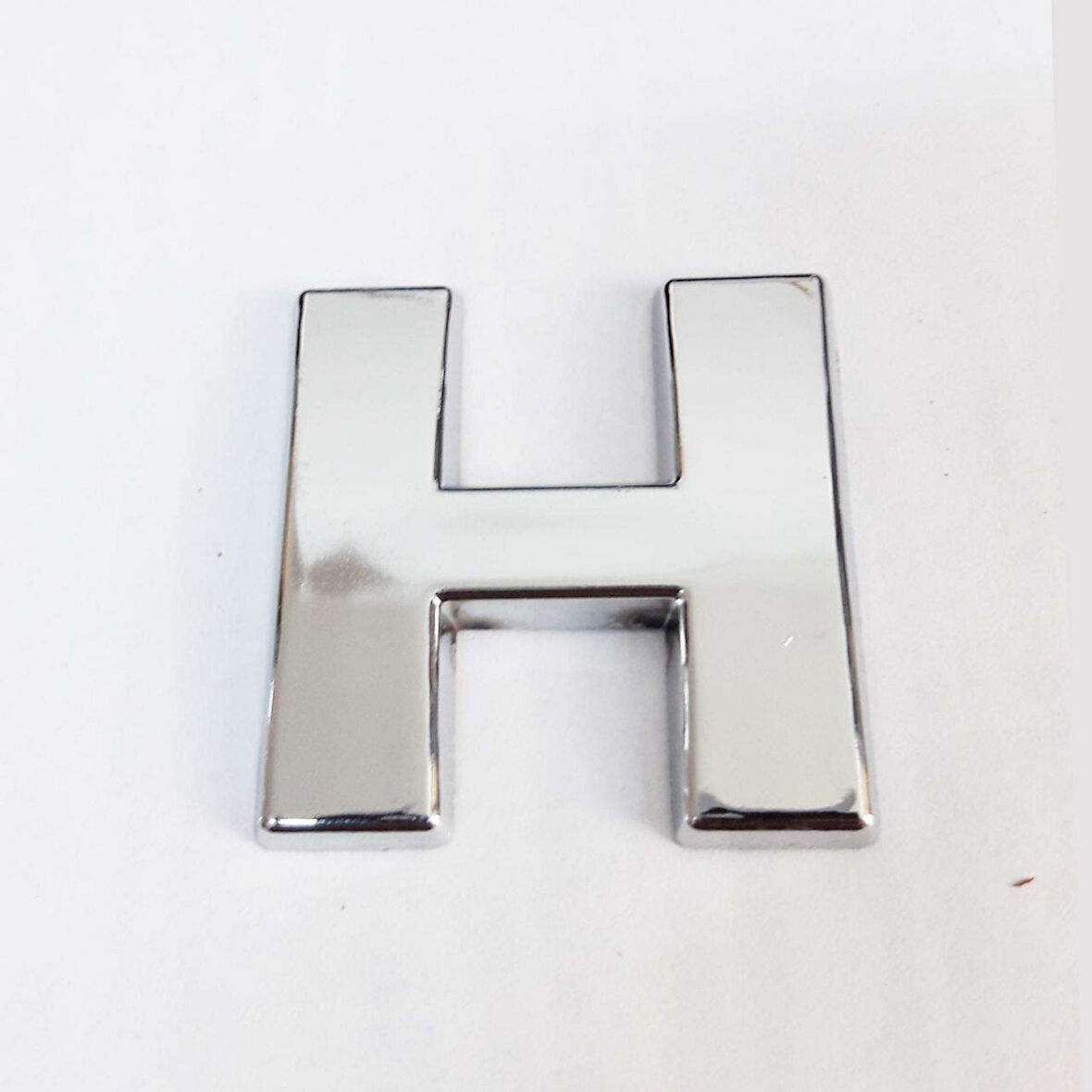 Büro Ev Dekoru için 9CM Yapışkanlı Krom H Harfi