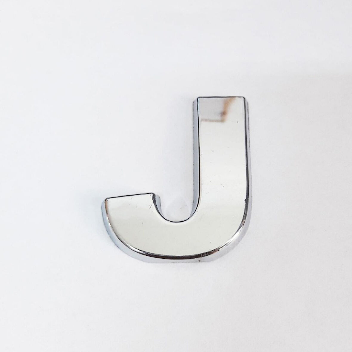 Büro Ev Dekoru için 9CM Yapışkanlı Krom J Harfi