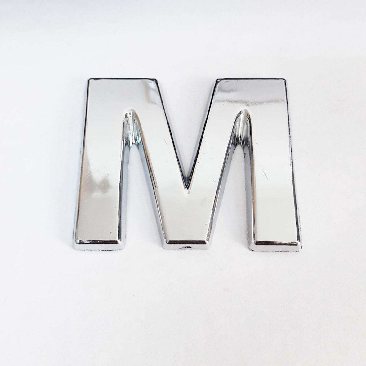 Büro Ev Dekoru için 9CM Yapışkanlı Krom M Harfi