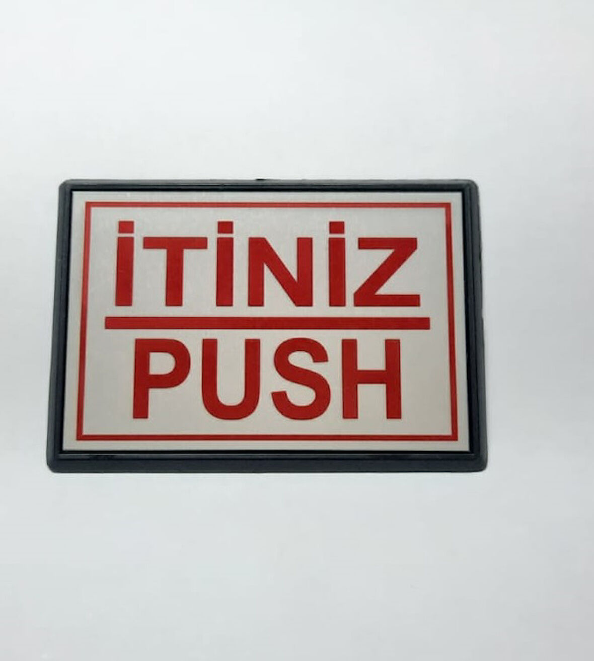 Büro İş Güvenliği için 10x7CM Mini Yapışkanlı Push İtiniz Uyarı Tabelası